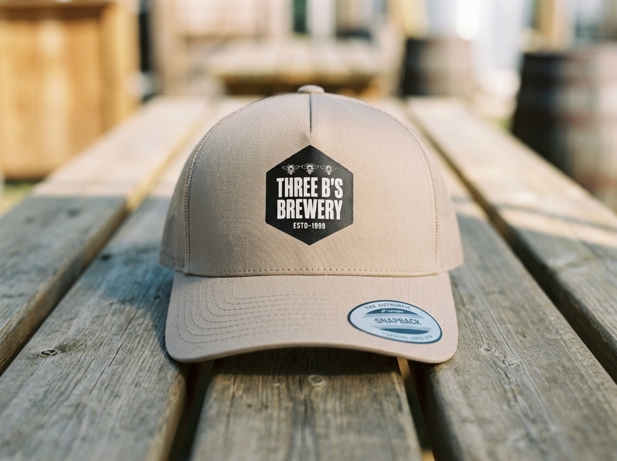 Three B's 5 Panel Retro Trucker Cap