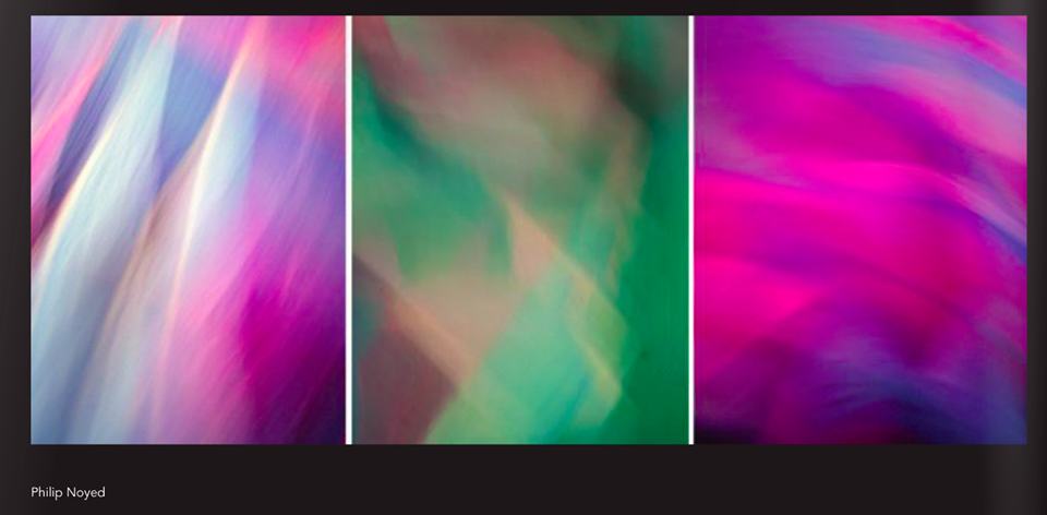 Improv Triptych in Blue, Magenta, Green and White, Lambda prints mounted on acrylic and backlit with LED light panel. 11″ x 36″ x 2″. Each image framed by white acrylic. This work of art was included in the “Ultra-Color Collection” presented at a private reception hosted at the Musee du Louvre in July, 2015, as part the Fifth Annual Exposure Award.