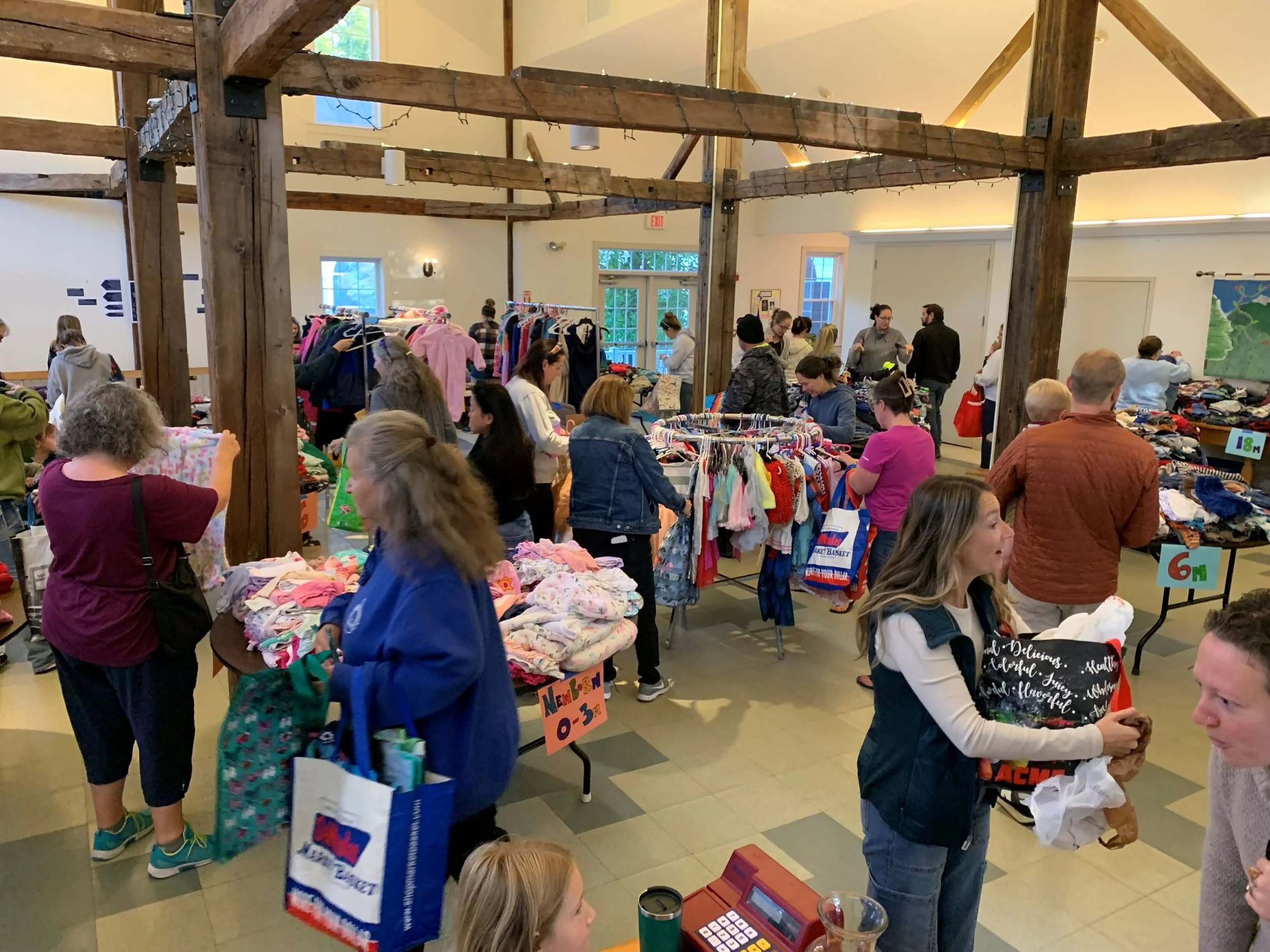 Shoppers at the sale