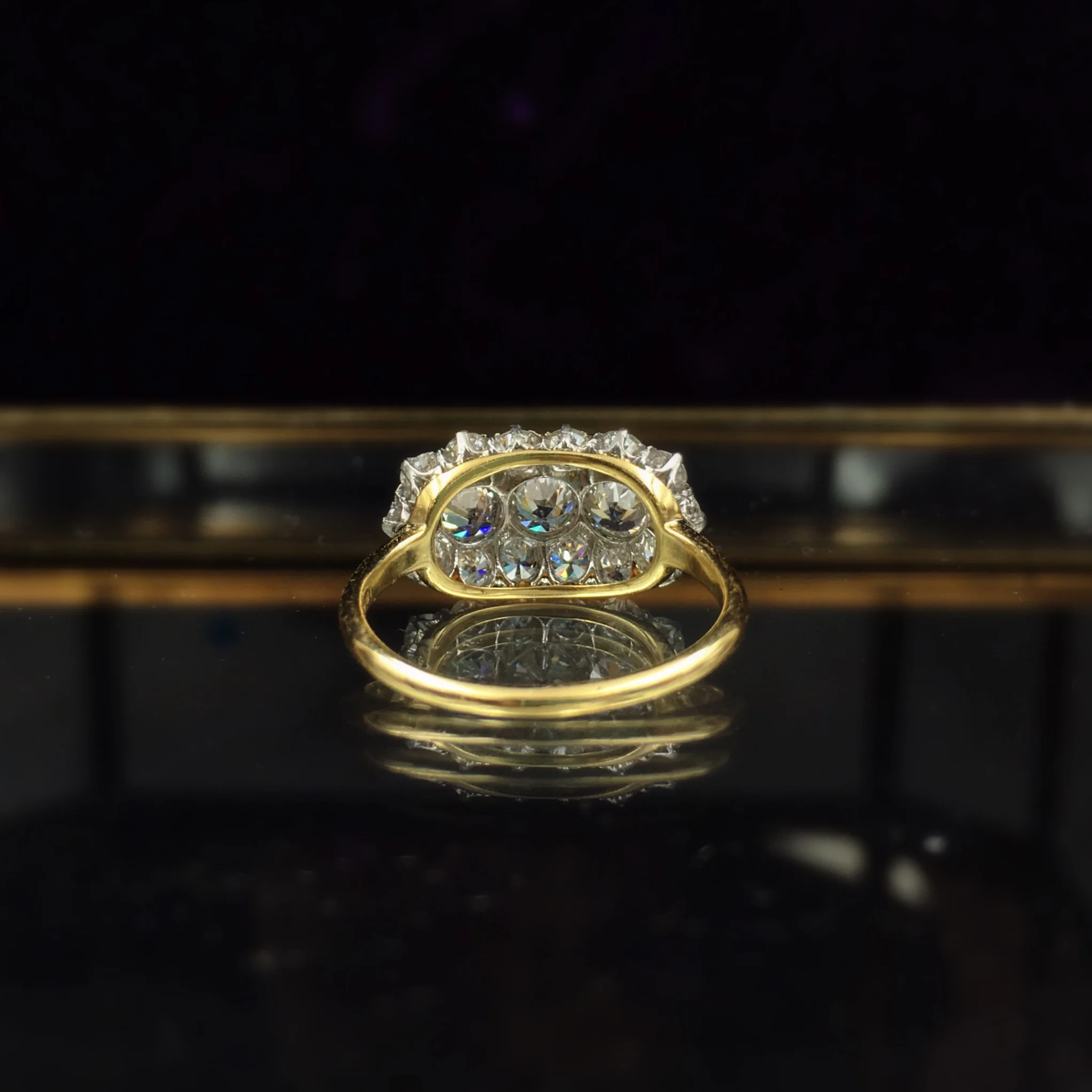 edwardian diamond ring, diamond dinner ring, reverie vintage jewelry nyc, estate jewelry nyc, antique jewelry nyc