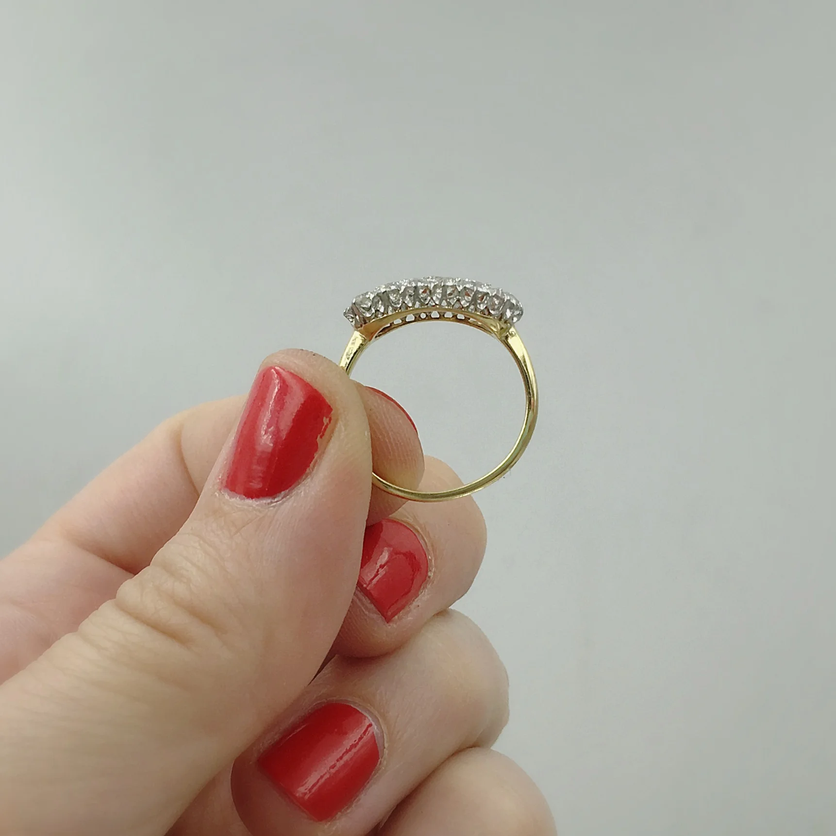 edwardian diamond ring, diamond dinner ring, reverie vintage jewelry nyc, estate jewelry nyc, antique jewelry nyc