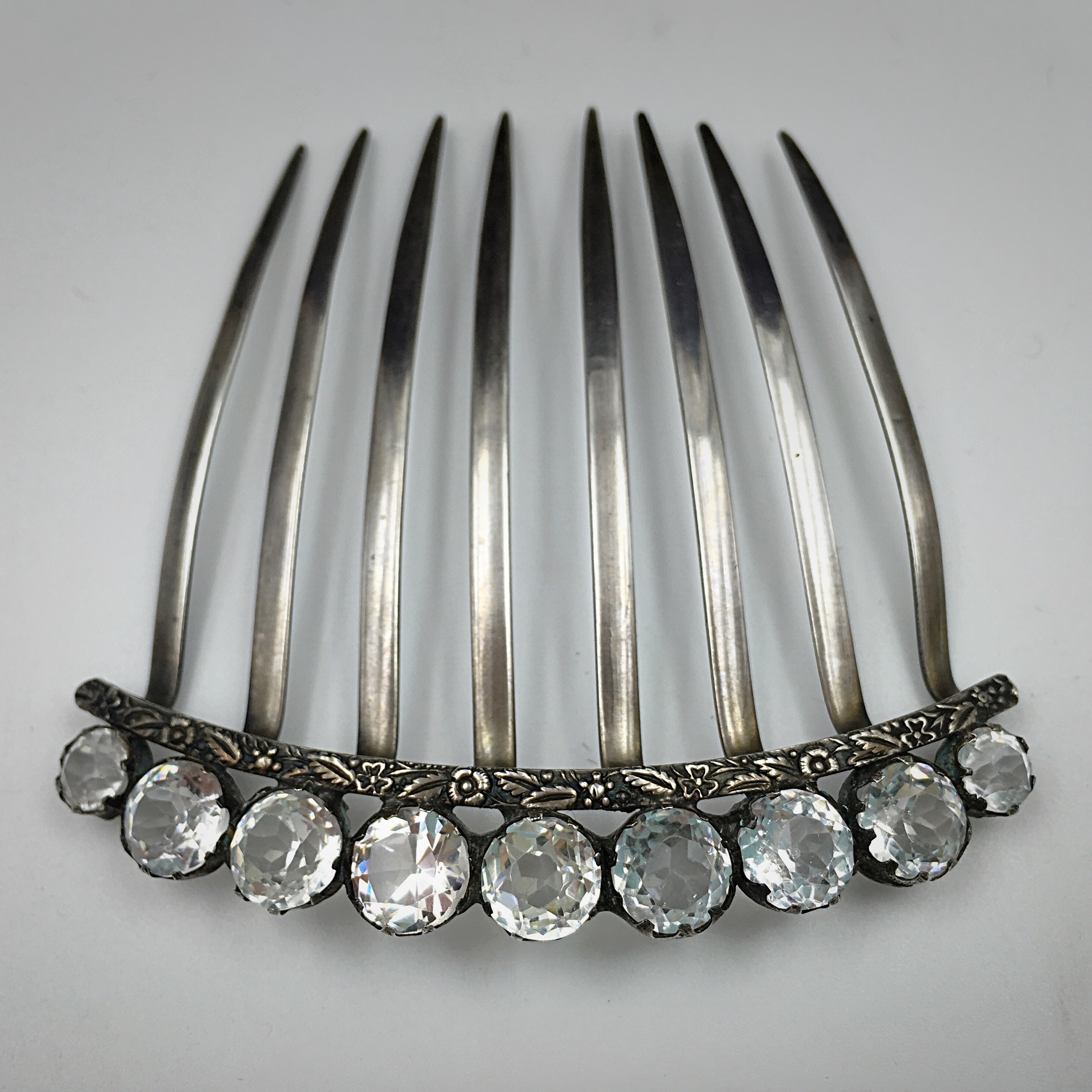 antique paste hair comb, reverie vintage jewelry nyc, estate jewelry nyc, antique jewelry nyc