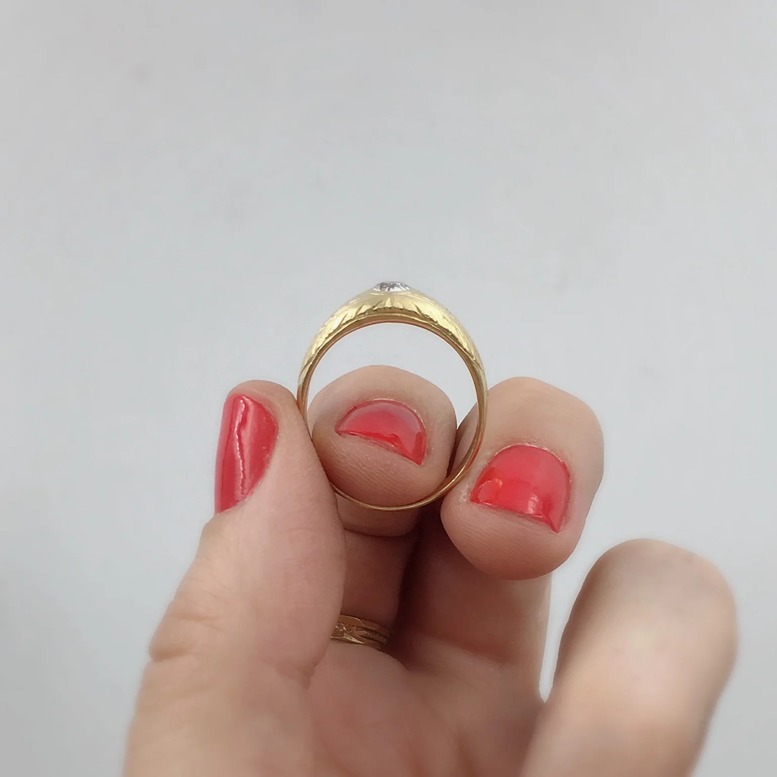 antique diamond ring, gypsy style ring, victorian diamond engagement ring, reverie vintage jewelry nyc, estate jewelry nyc, antique jewelry nyc