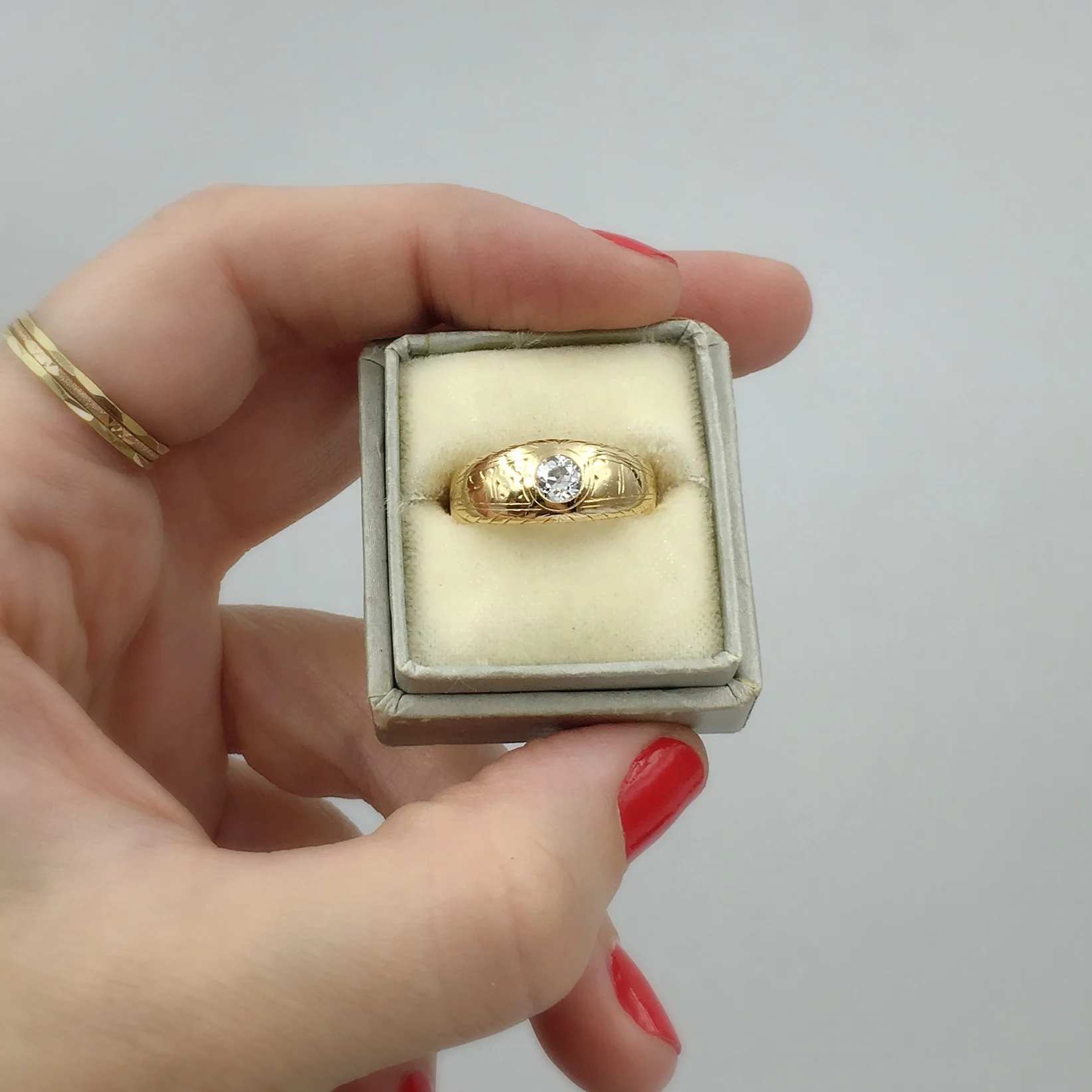 antique diamond ring, gypsy style ring, victorian diamond engagement ring, reverie vintage jewelry nyc, estate jewelry nyc, antique jewelry nyc