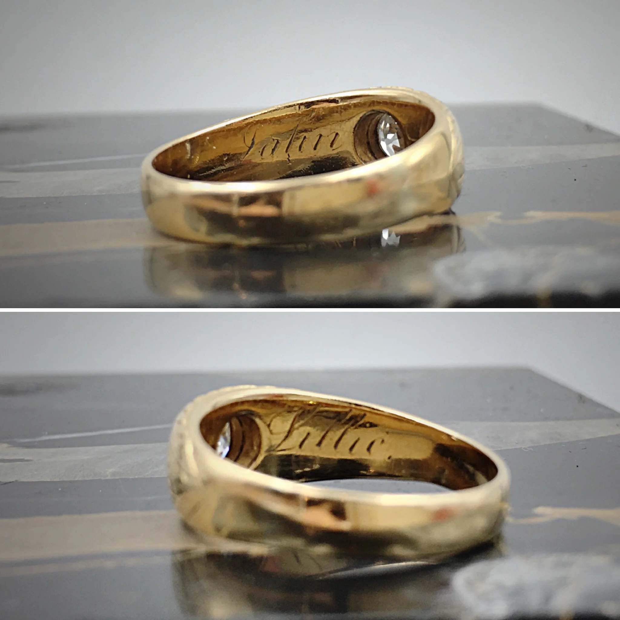 antique diamond ring, gypsy style ring, victorian diamond engagement ring, reverie vintage jewelry nyc, estate jewelry nyc, antique jewelry nyc