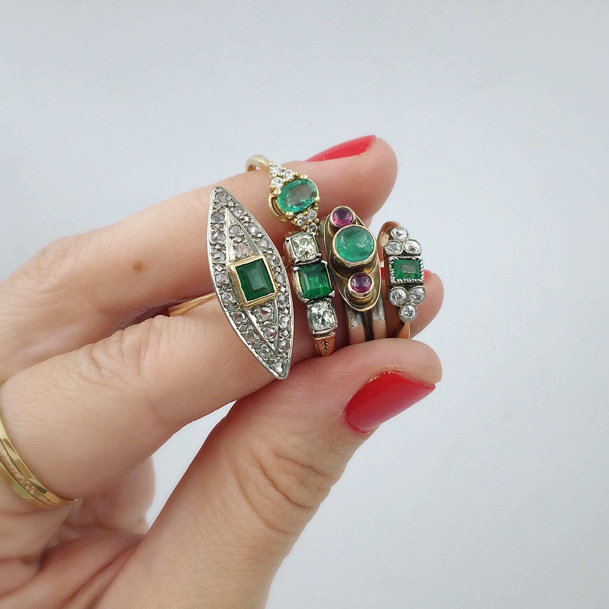 antique emerald rings, reverie vintage jewelry nyc, estate jewelry nyc, antique jewelry nyc, vintage shopping nyc