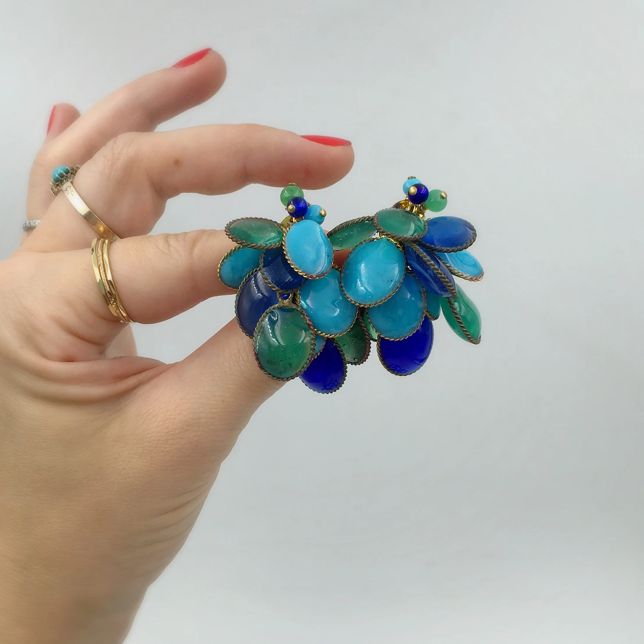 Gripoix for Jacques Fath or Chanel, vintage designer jewelry