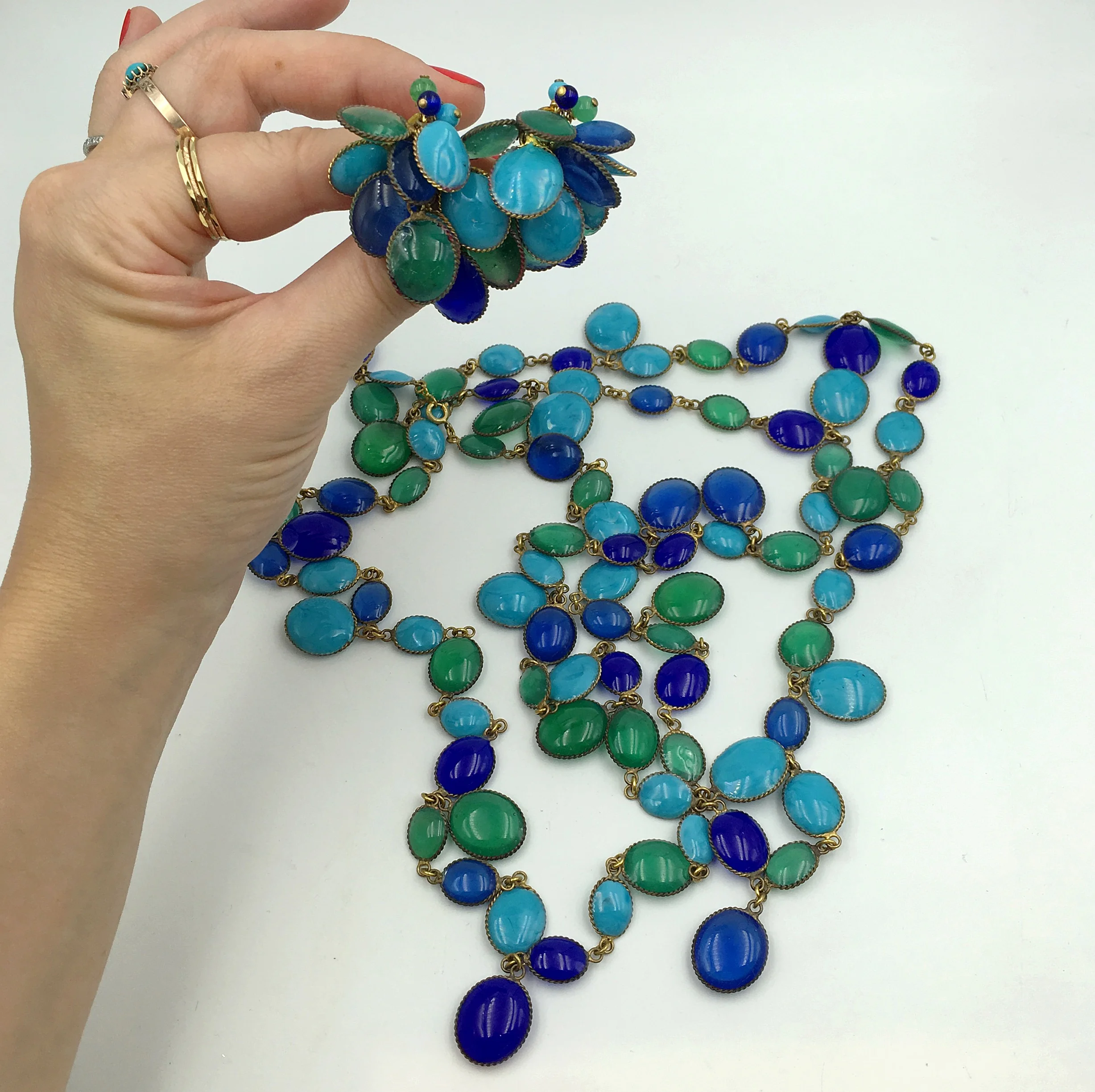 Gripoix for Jacques Fath or Chanel, vintage designer jewelry