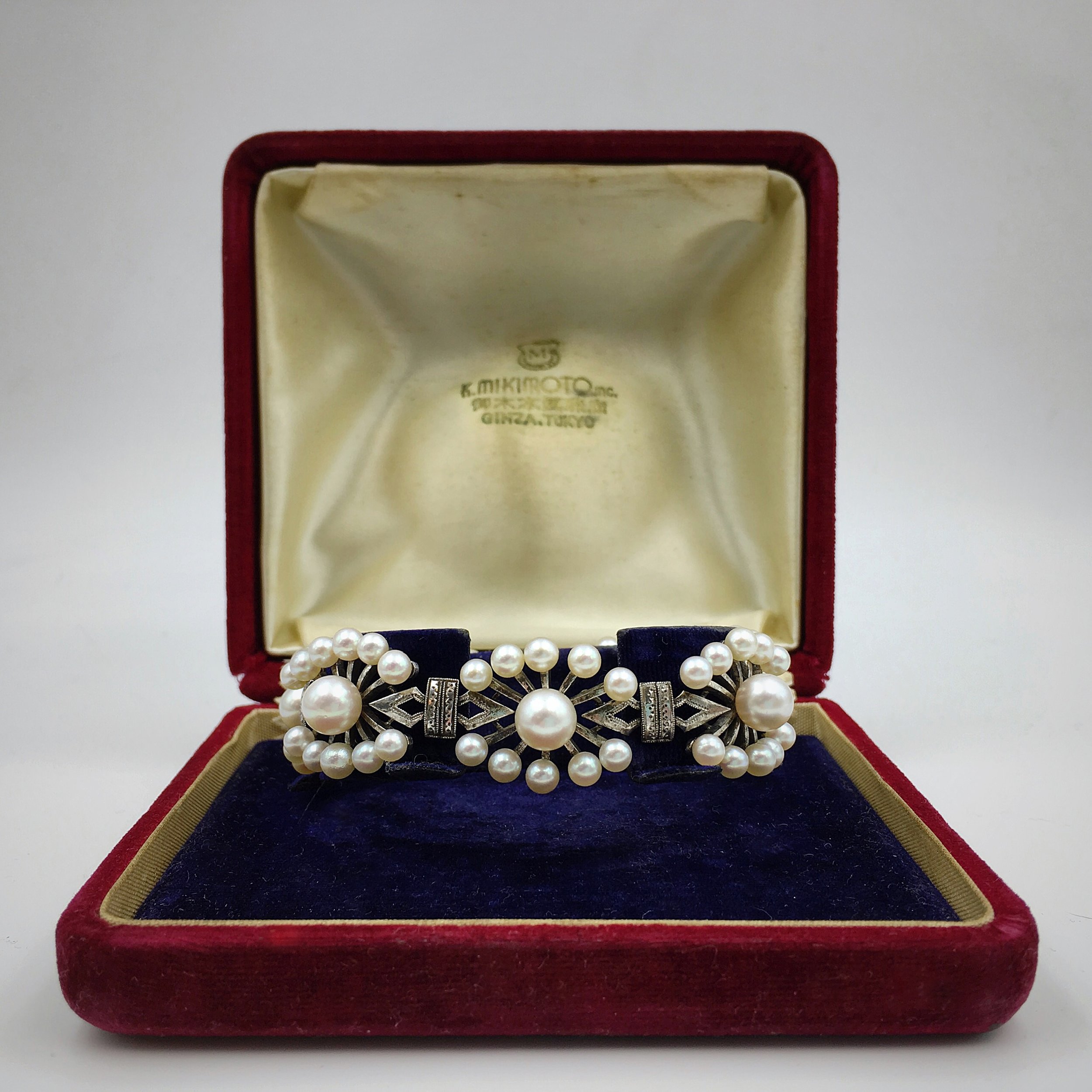 mikimoto pearl wedding bracelet reverie vintage jewelry nyc