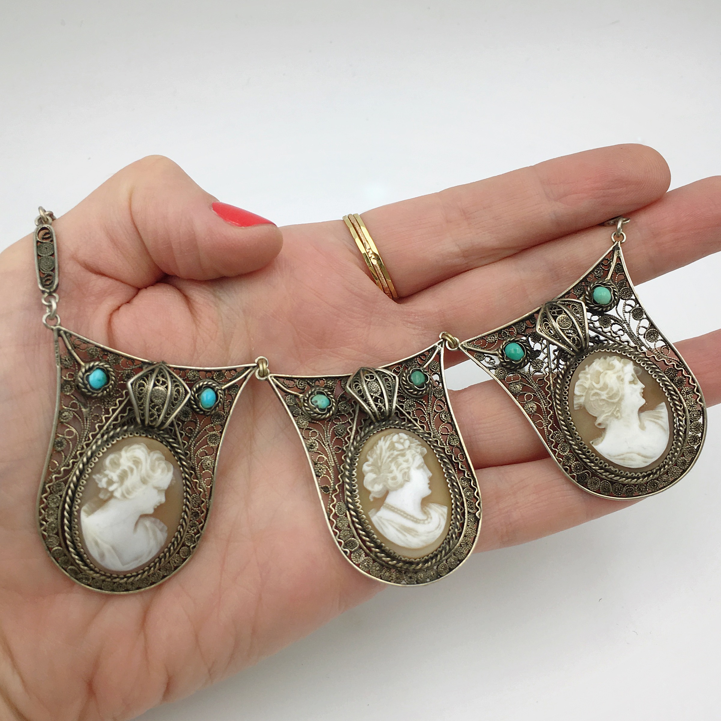 vintage cameo necklace at Reverie vintage NYC