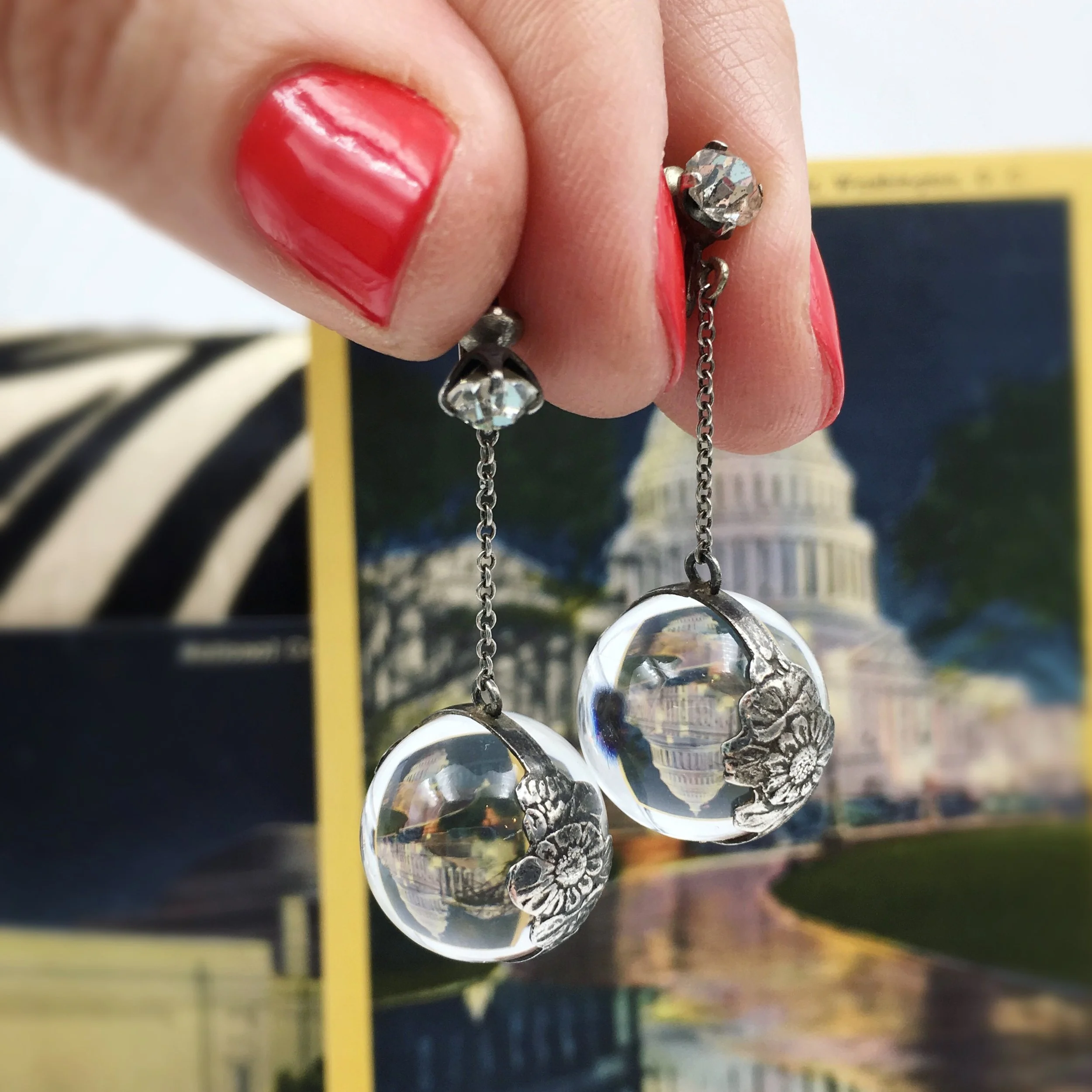 pools of light earrings reverie vintage jewelry nyc