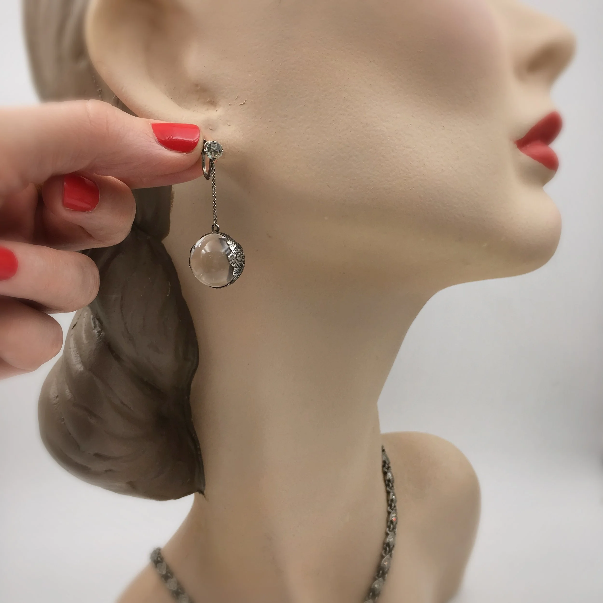 pools of light earrings reverie vintage jewelry nyc