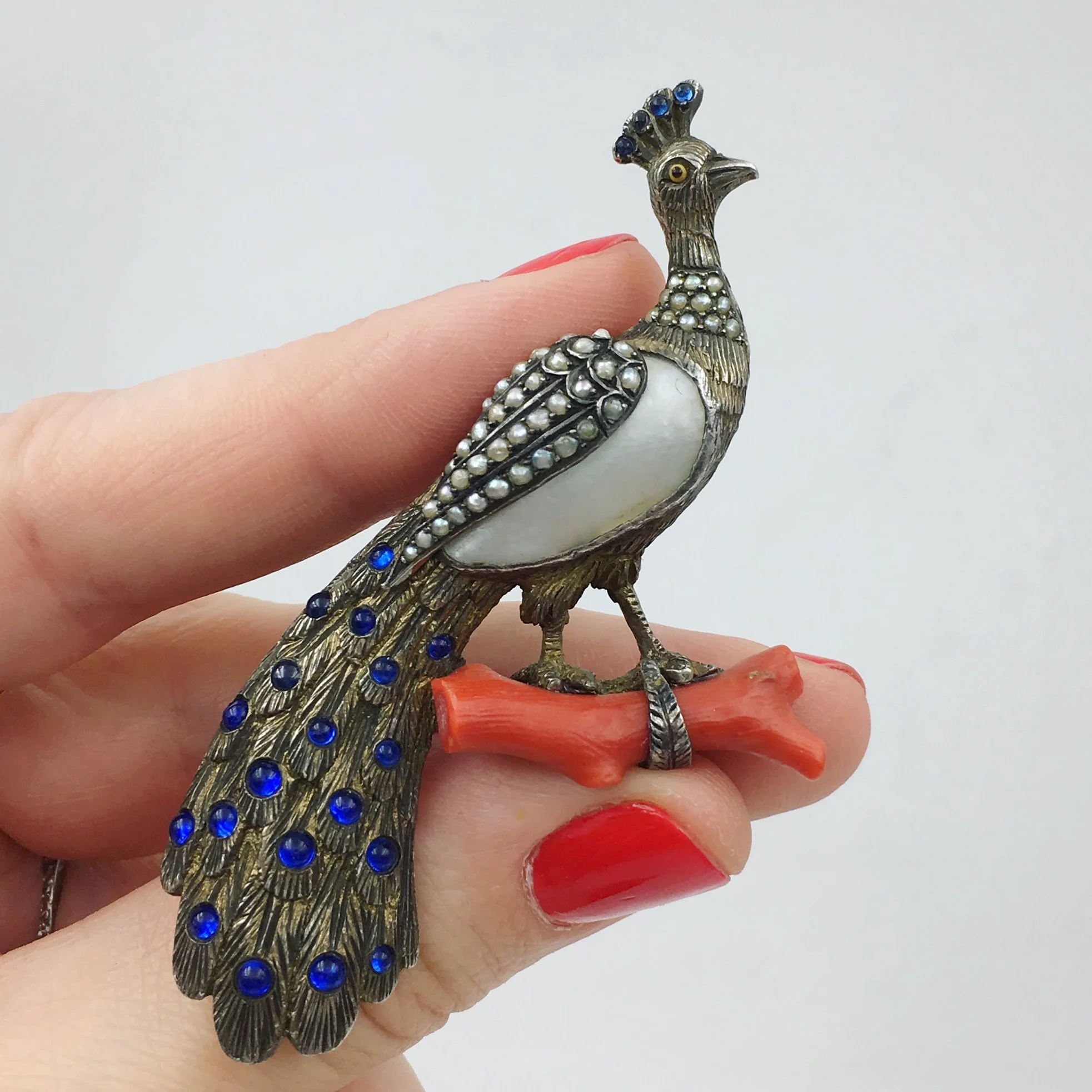 austro-hungarian silver brooch reverie antique jewelry nyc