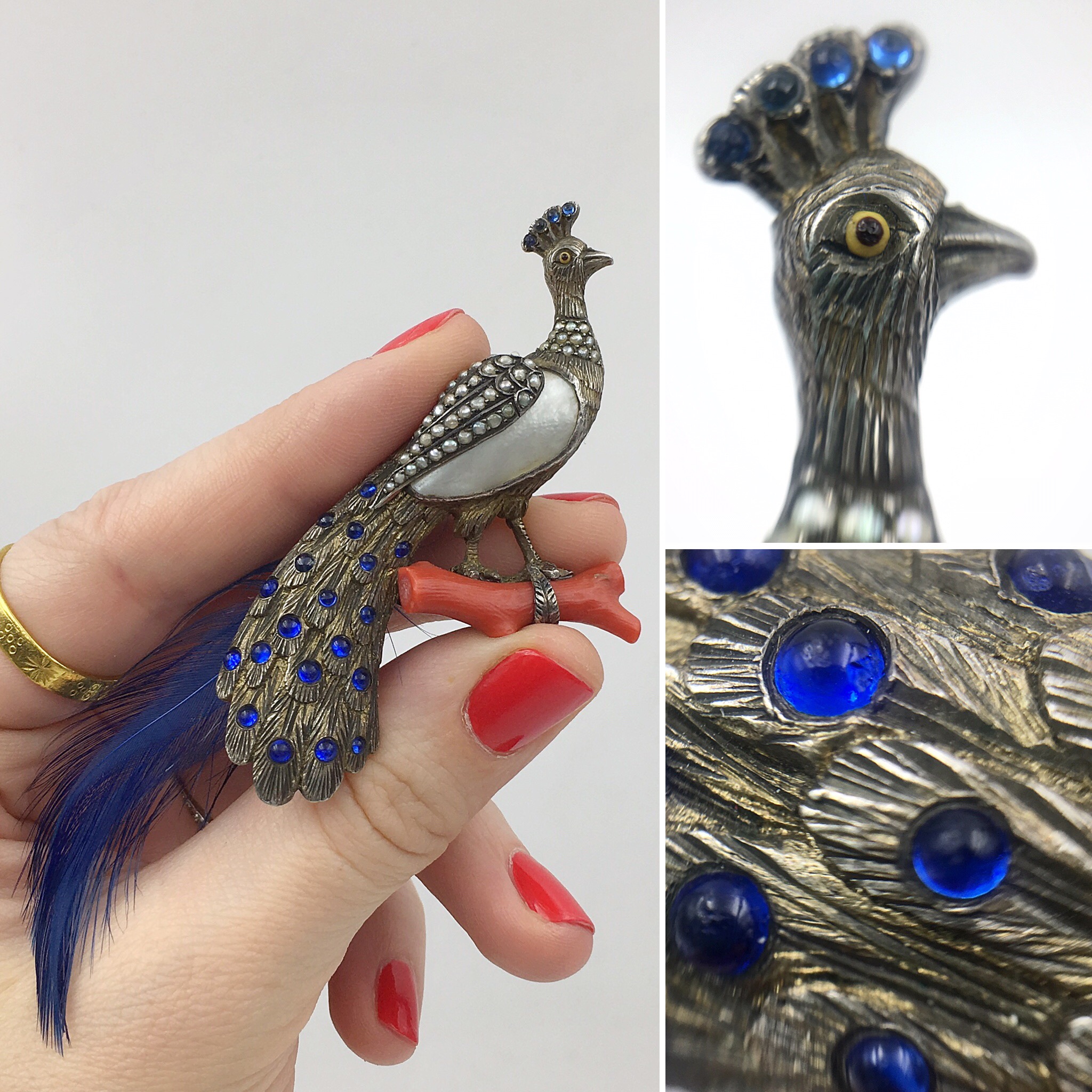 austro-hungarian silver brooch reverie antique jewelry nyc