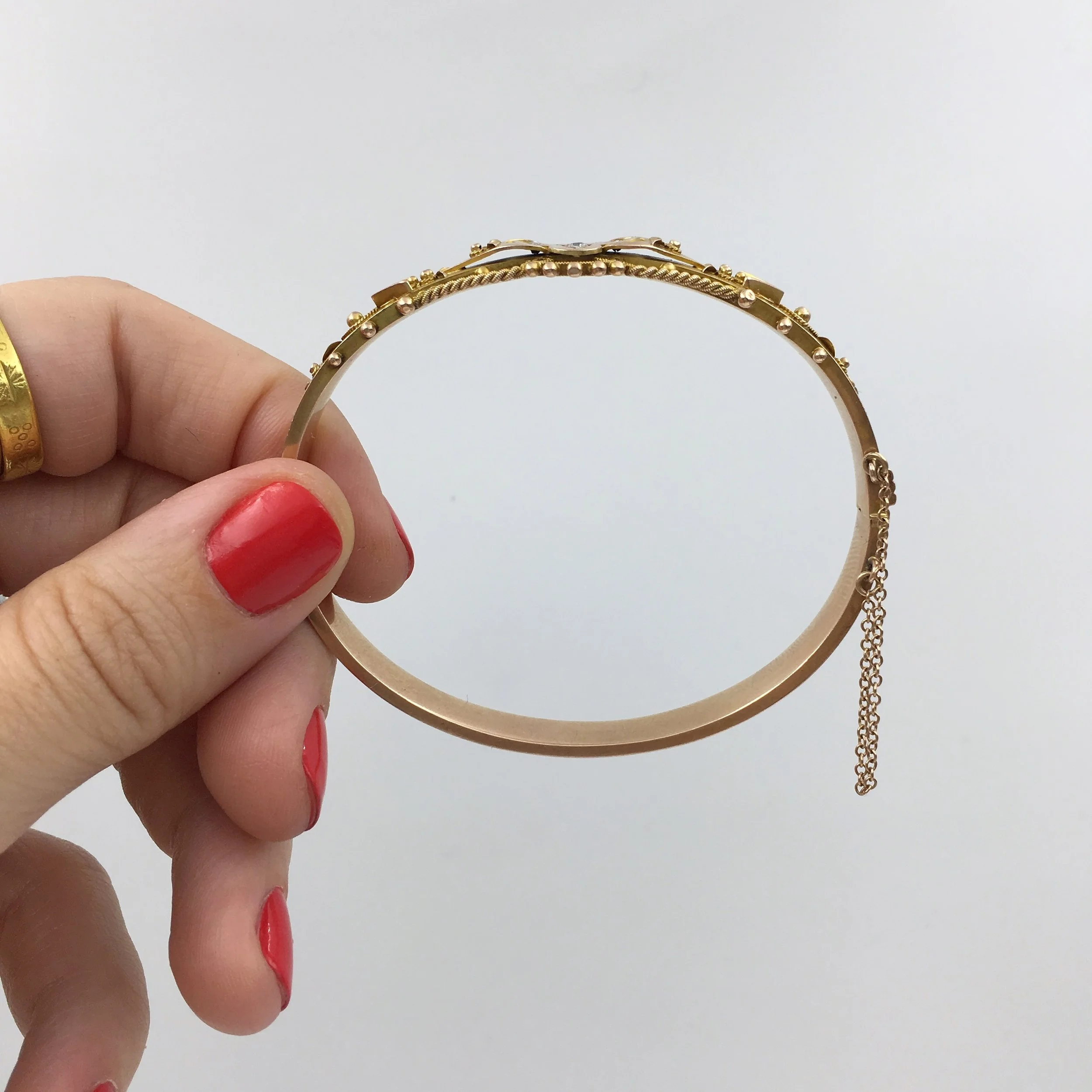 Victorian gold bangle Reverie antique estate jewelry NYC
