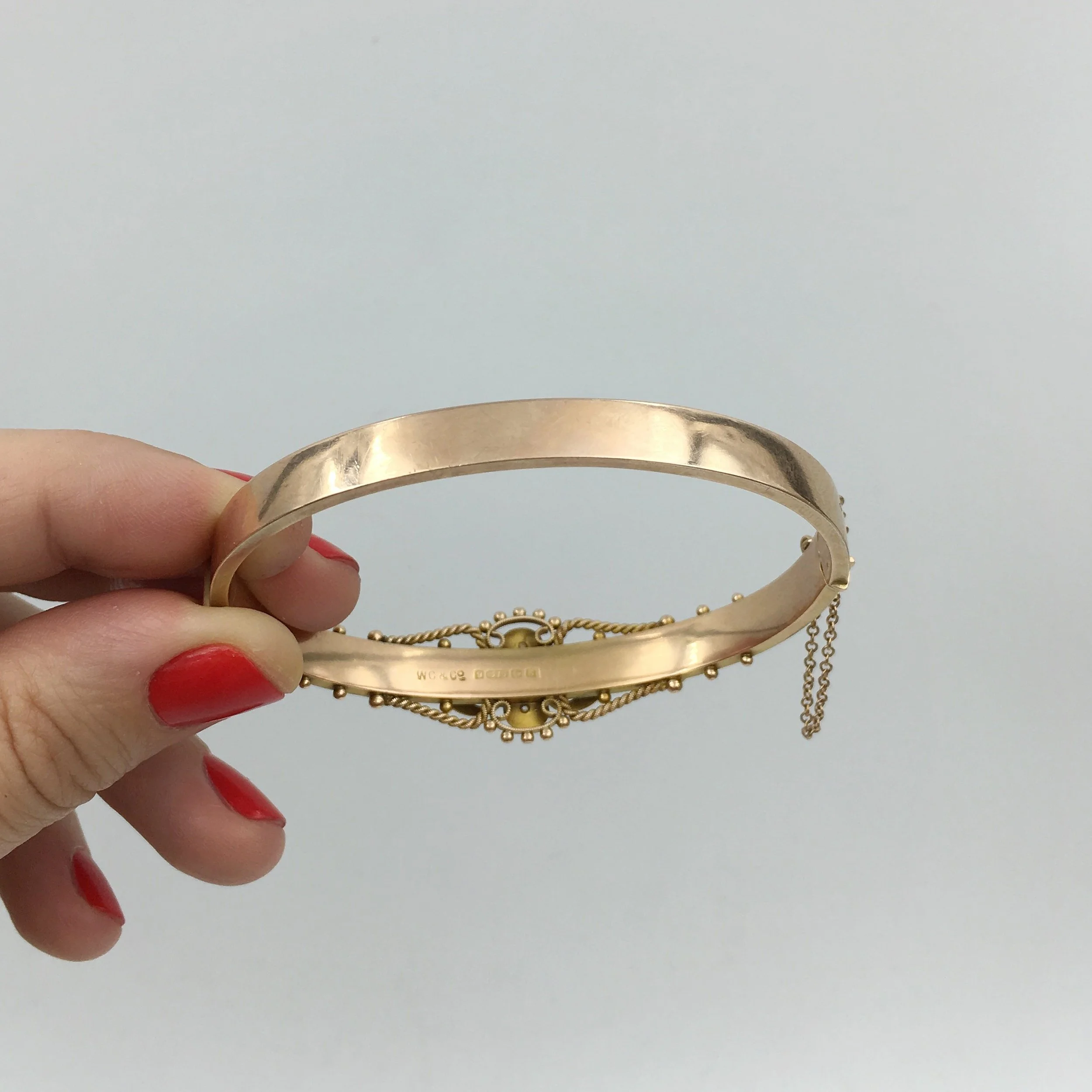 Victorian gold bangle Reverie antique estate jewelry NYC