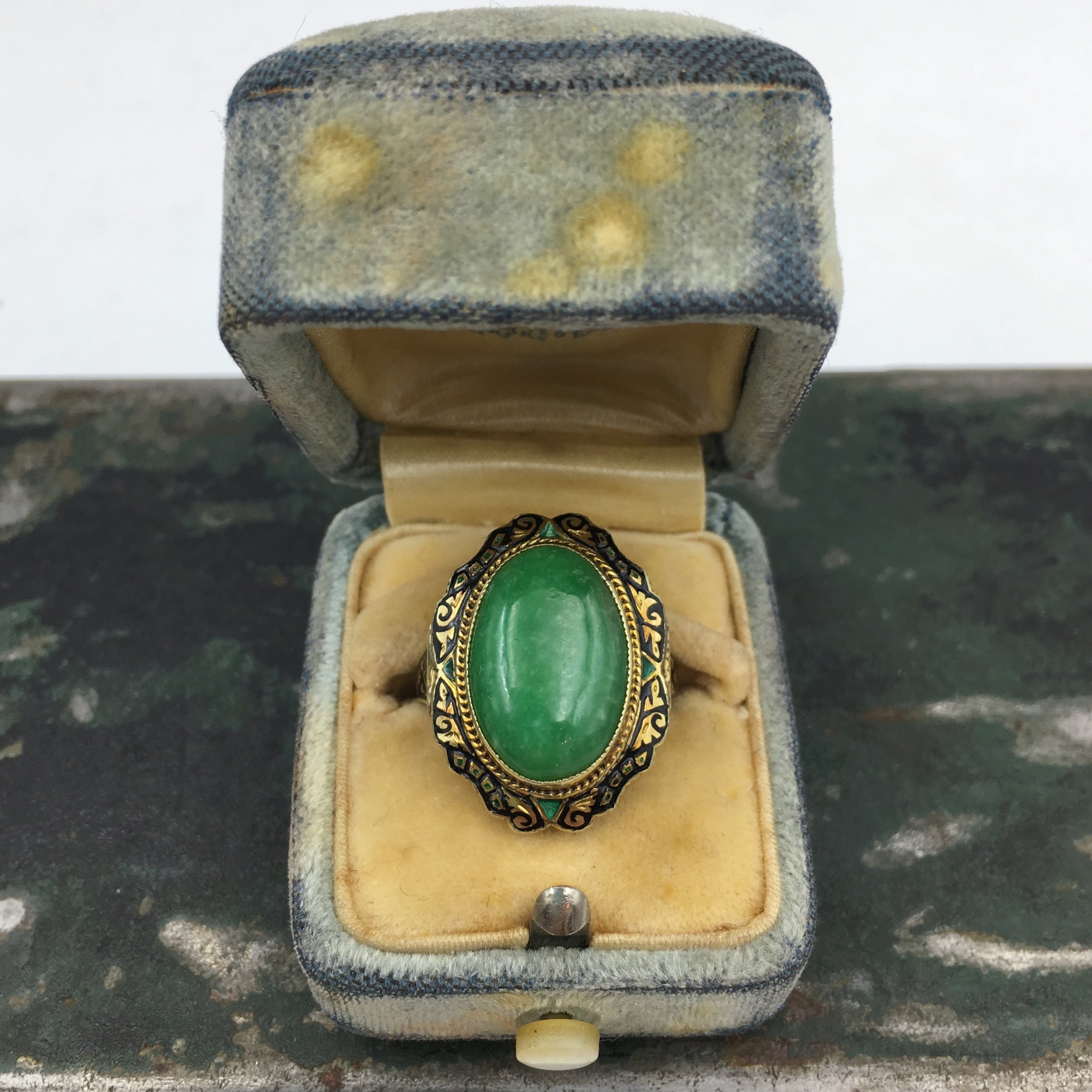 Vintage Jane and enamel ring Reverie estate jewelry NYC