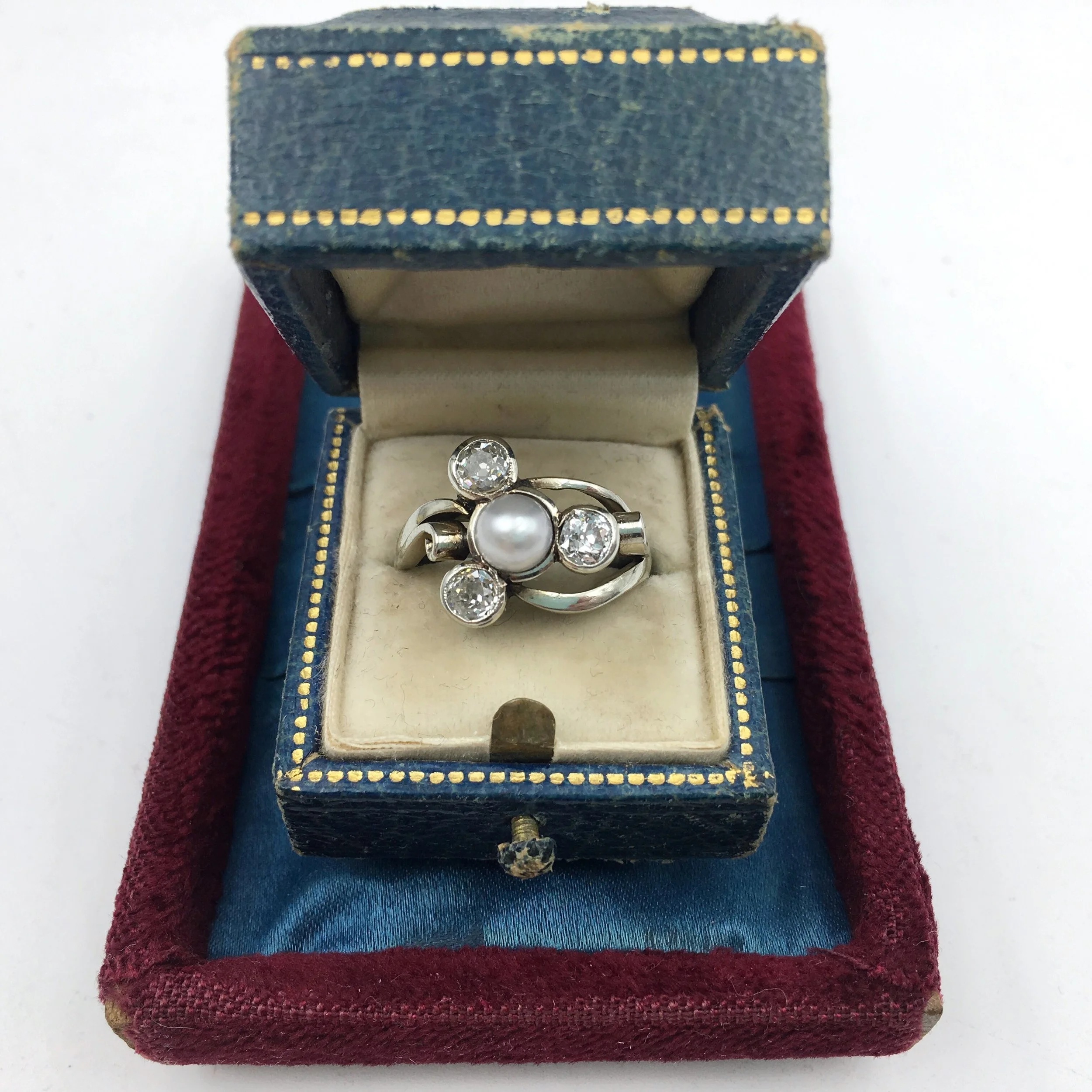 Art Nouveau old mind cut diamond ring Reverie estate jewelry NYC