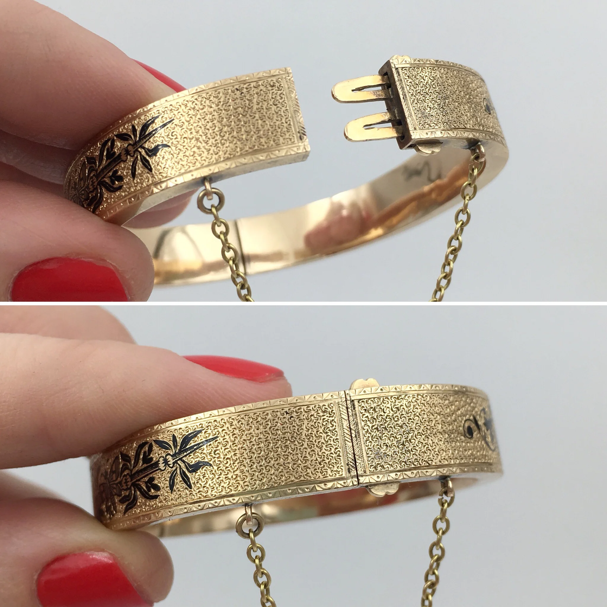 Victorian gold bangle Reverie estate jewelry NYC