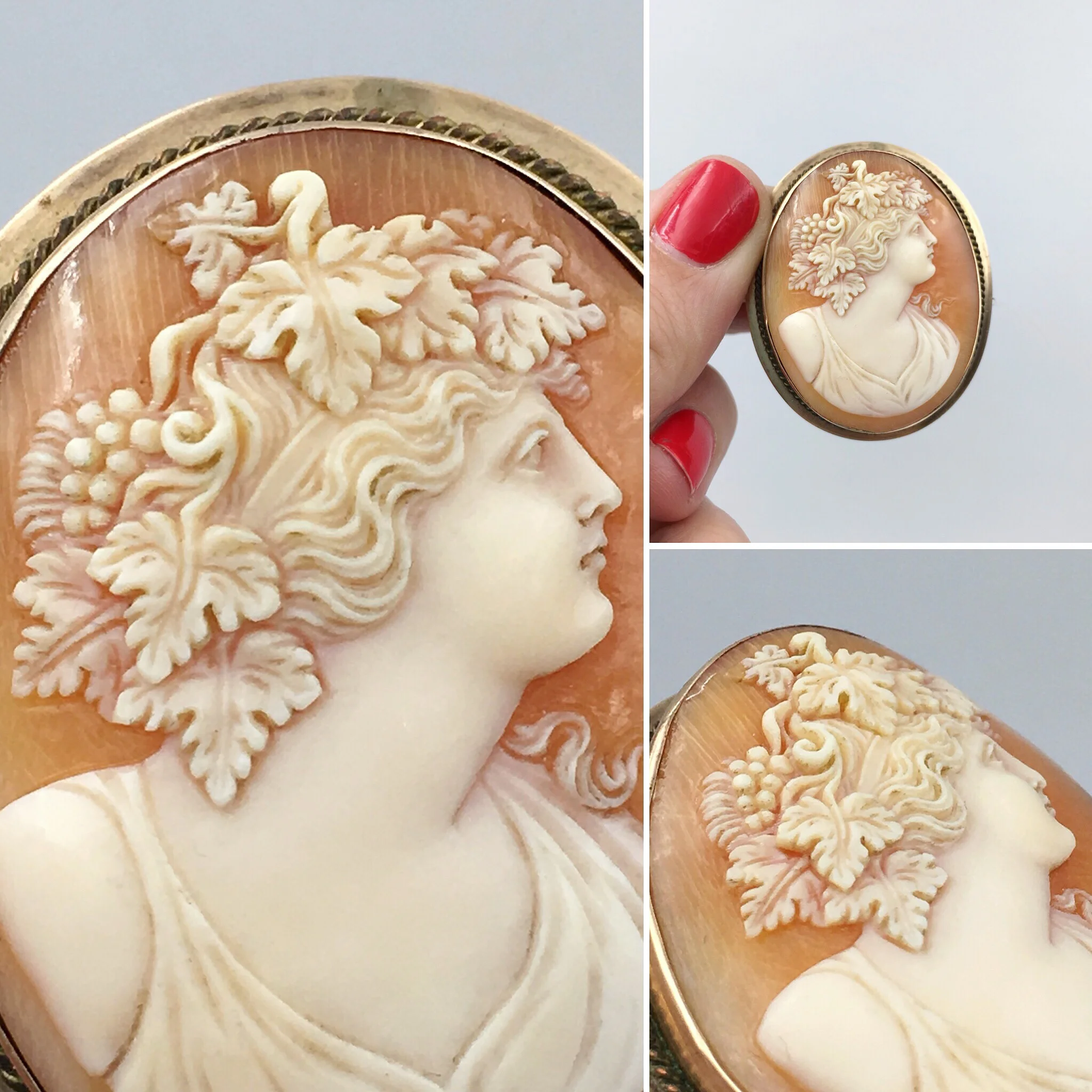 Antique Bacchus cameo Reverie antique jewelry NYC