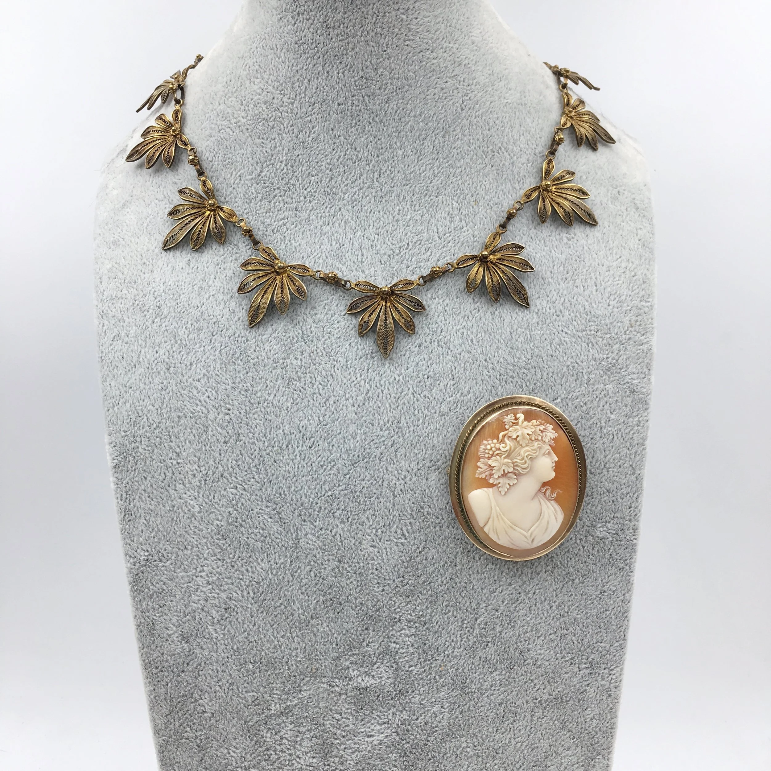 Antique Bacchus cameo Reverie antique jewelry NYC