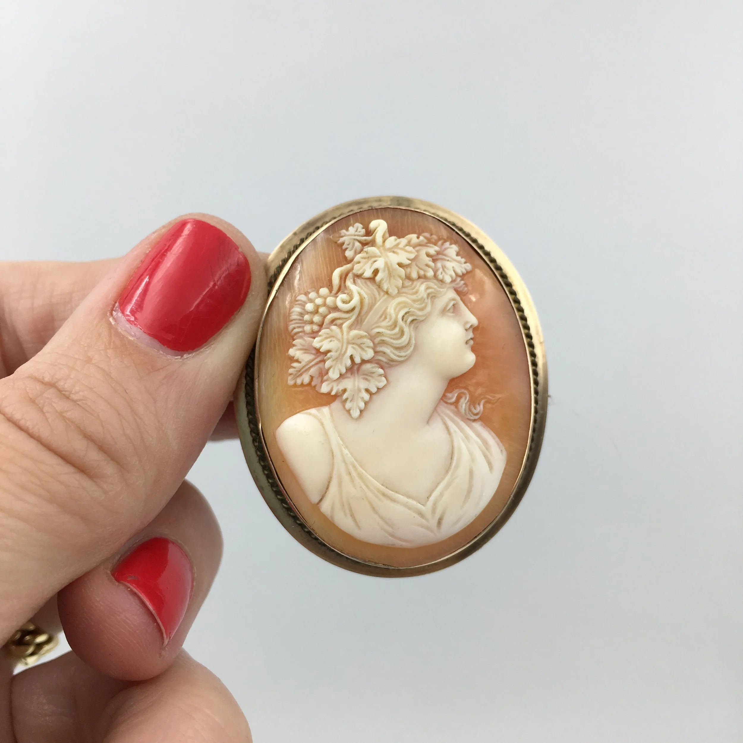 Antique Bacchus cameo Reverie antique jewelry NYC