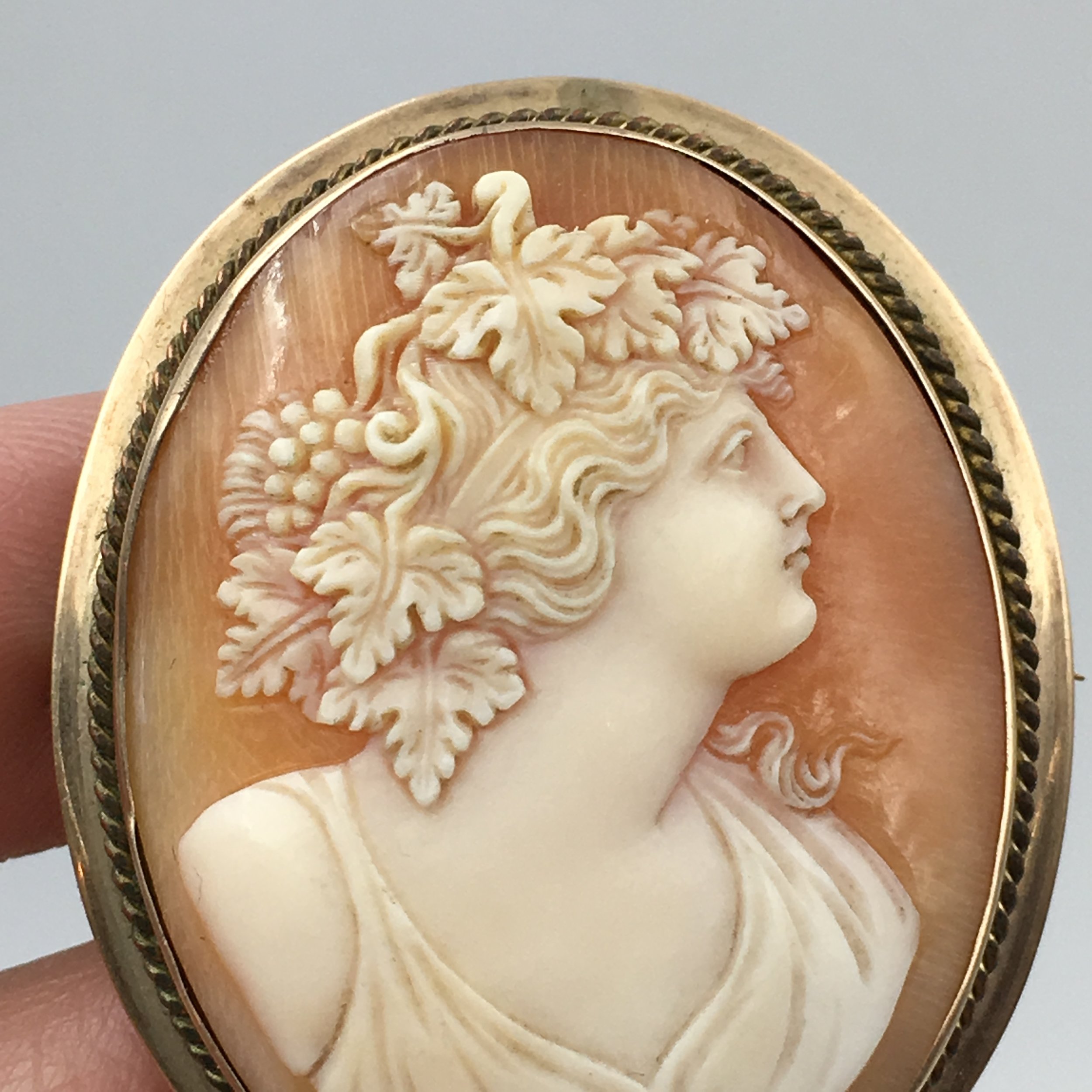 Antique Bacchus cameo Reverie antique jewelry NYC