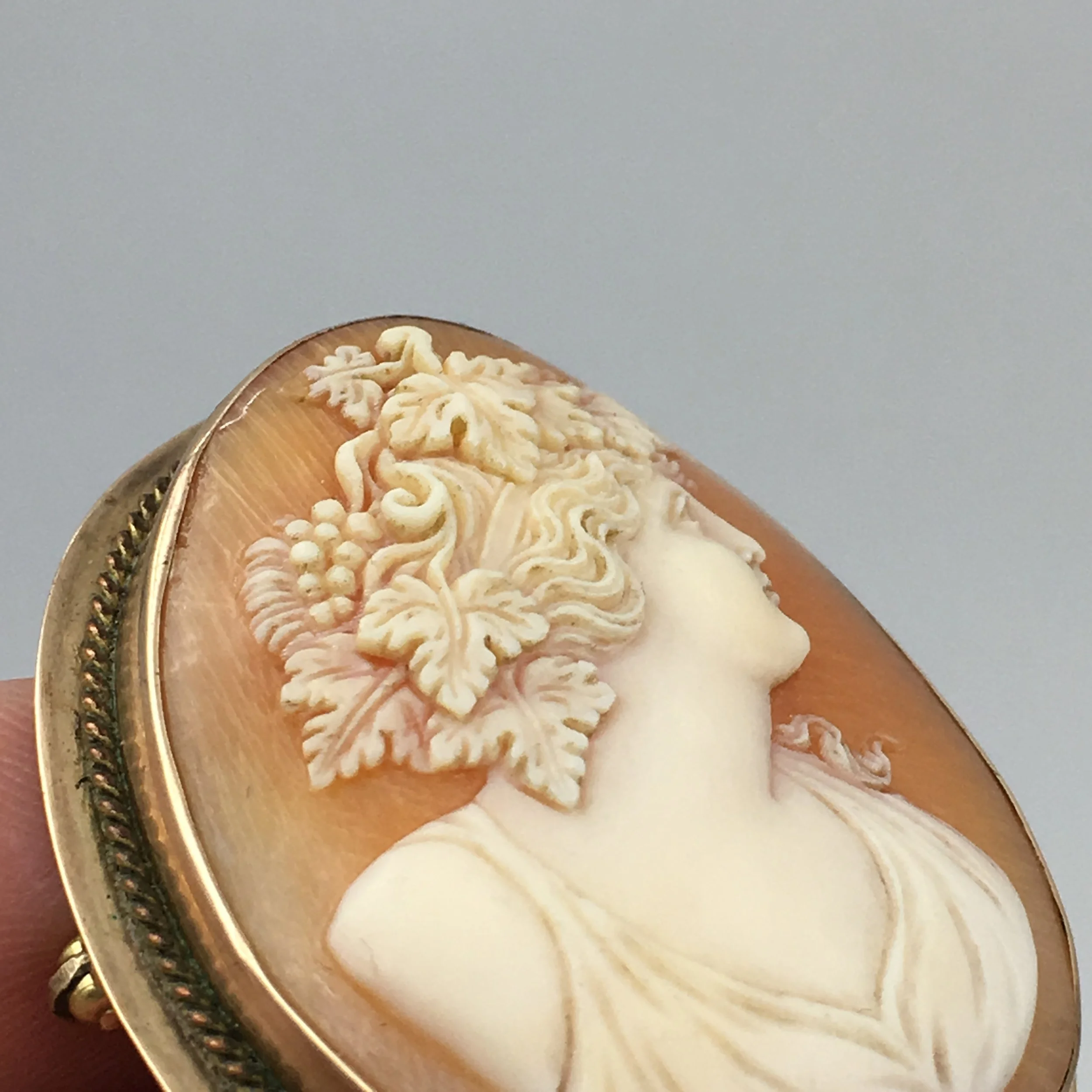 Antique Bacchus cameo Reverie antique jewelry NYC
