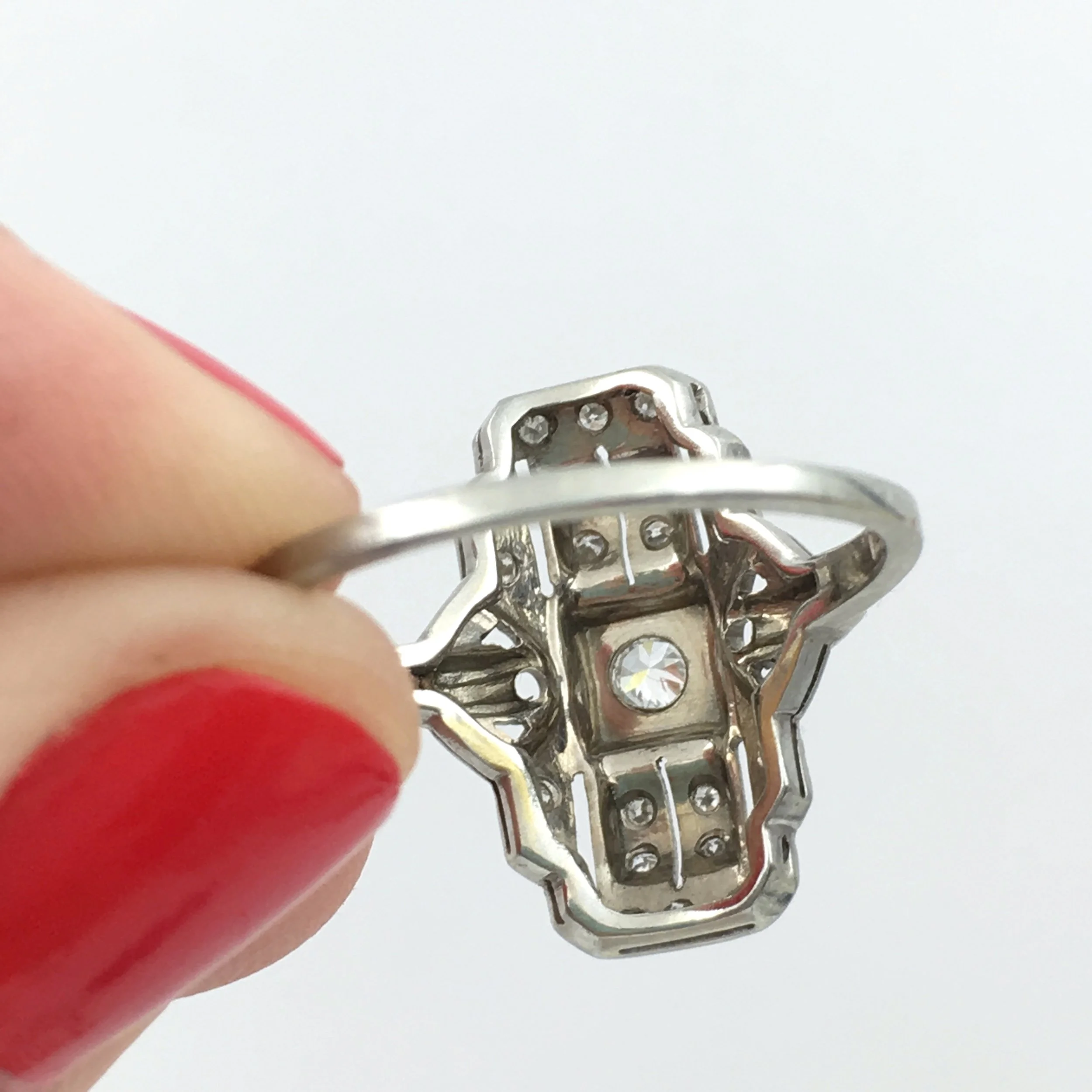 Art Deco diamond dinner ring Reverie estate jewelry NYC