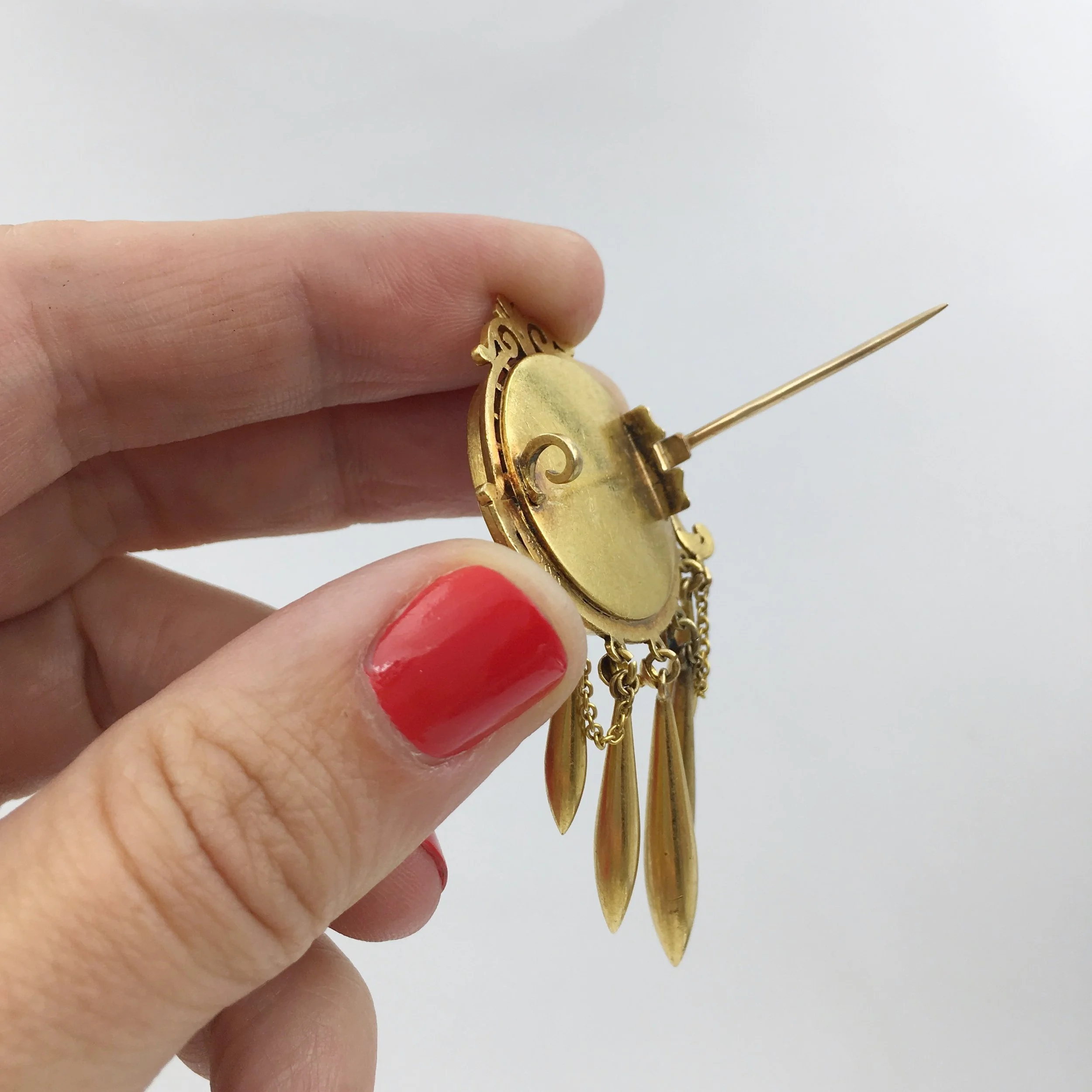 Victorian micro mosaic scarab Egyptian revival antique jewelry NYC