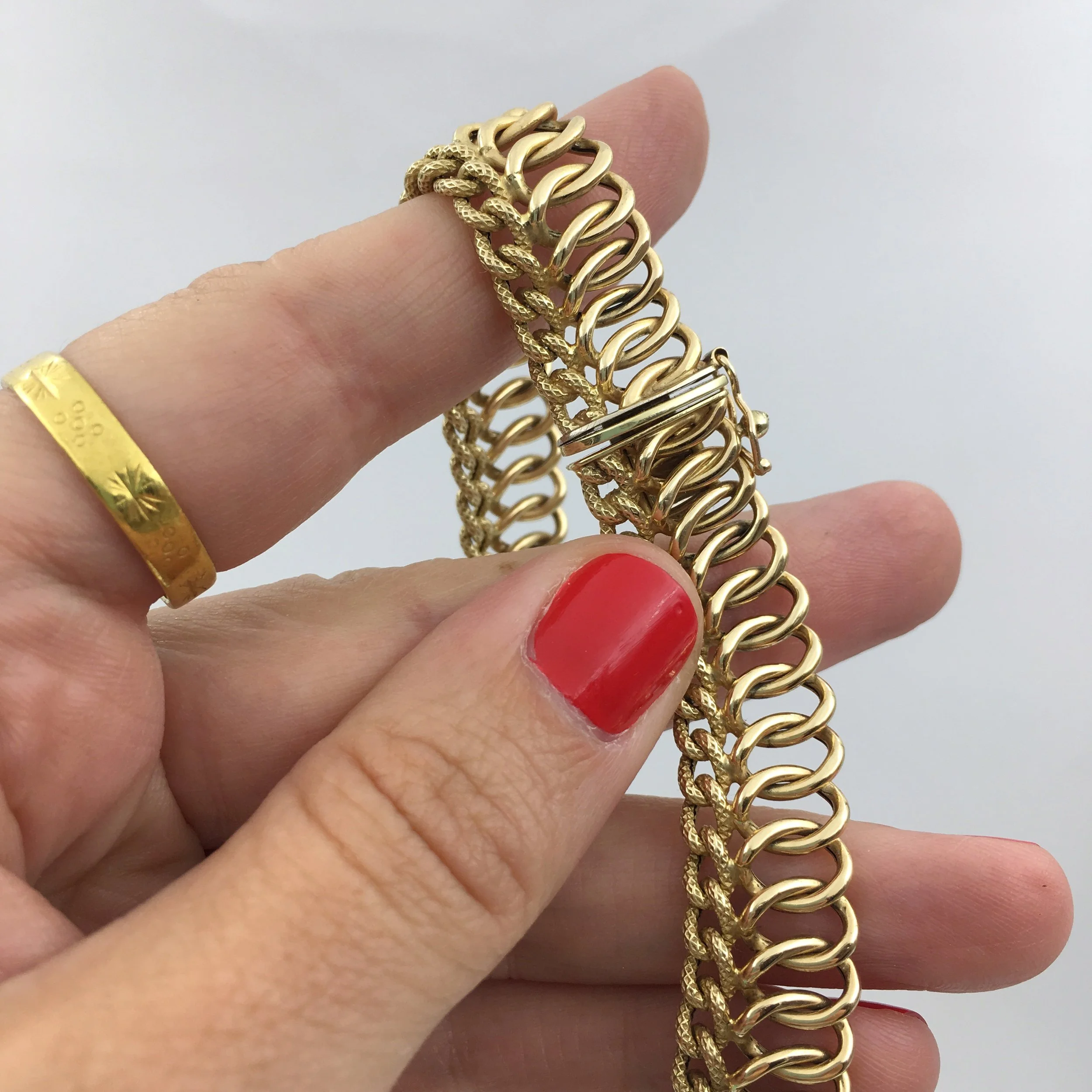 Vintage Italian gold and diamond necklace Reverie vintage jewelry NYC