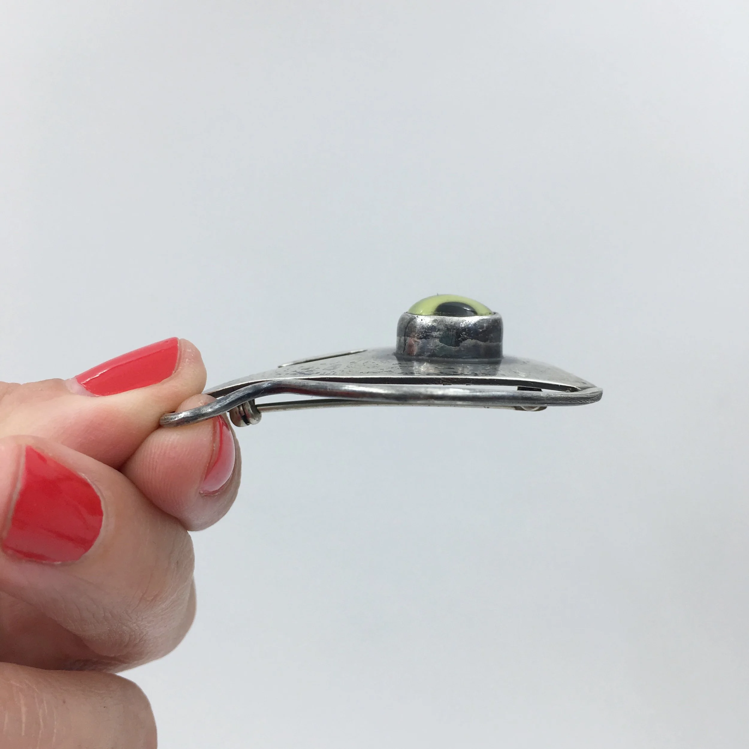 Sam Kramer taxidermy eye brooch Reverie vintage jewelry NYC