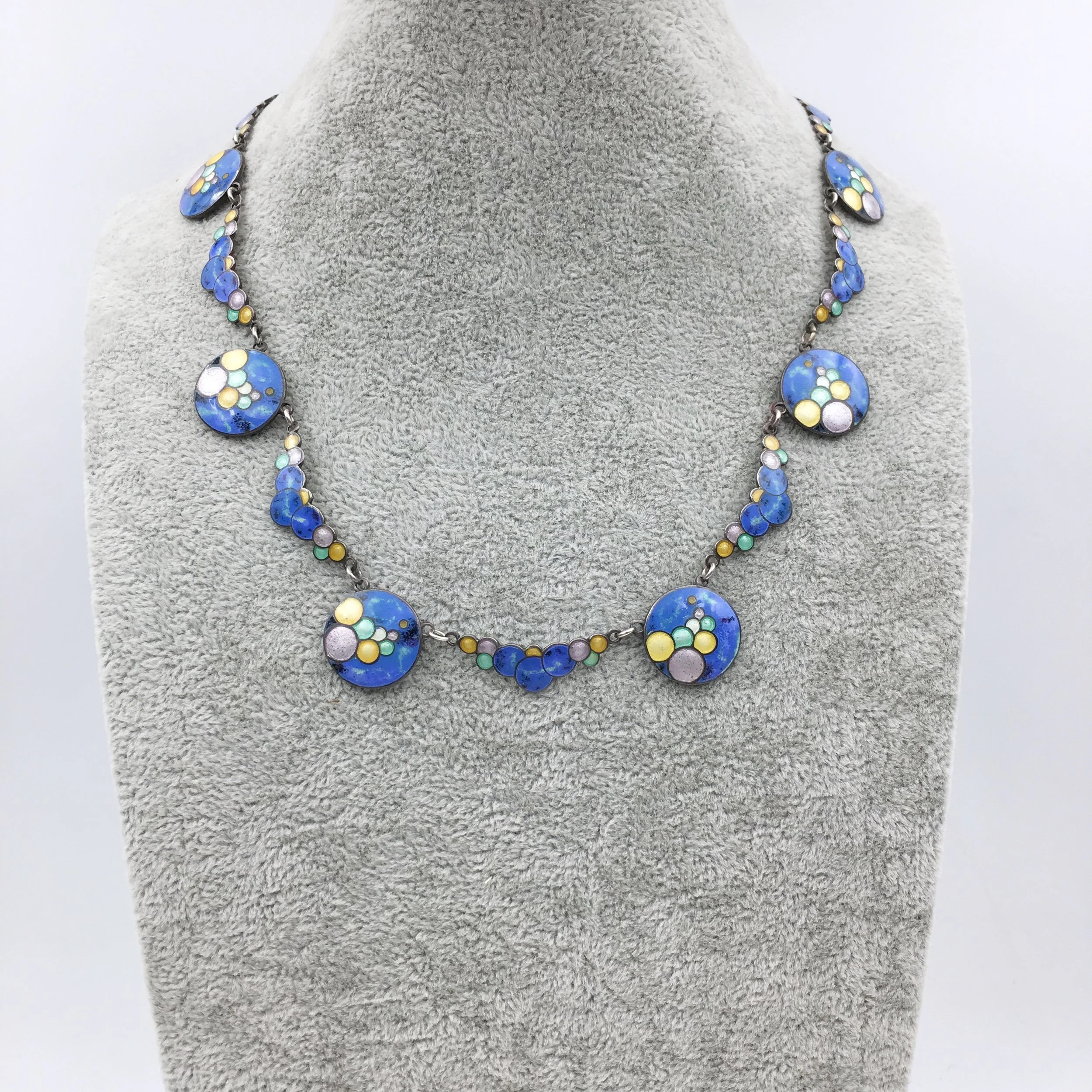 Art Deco enamel bubbles Reverie vintage jewelry NYC