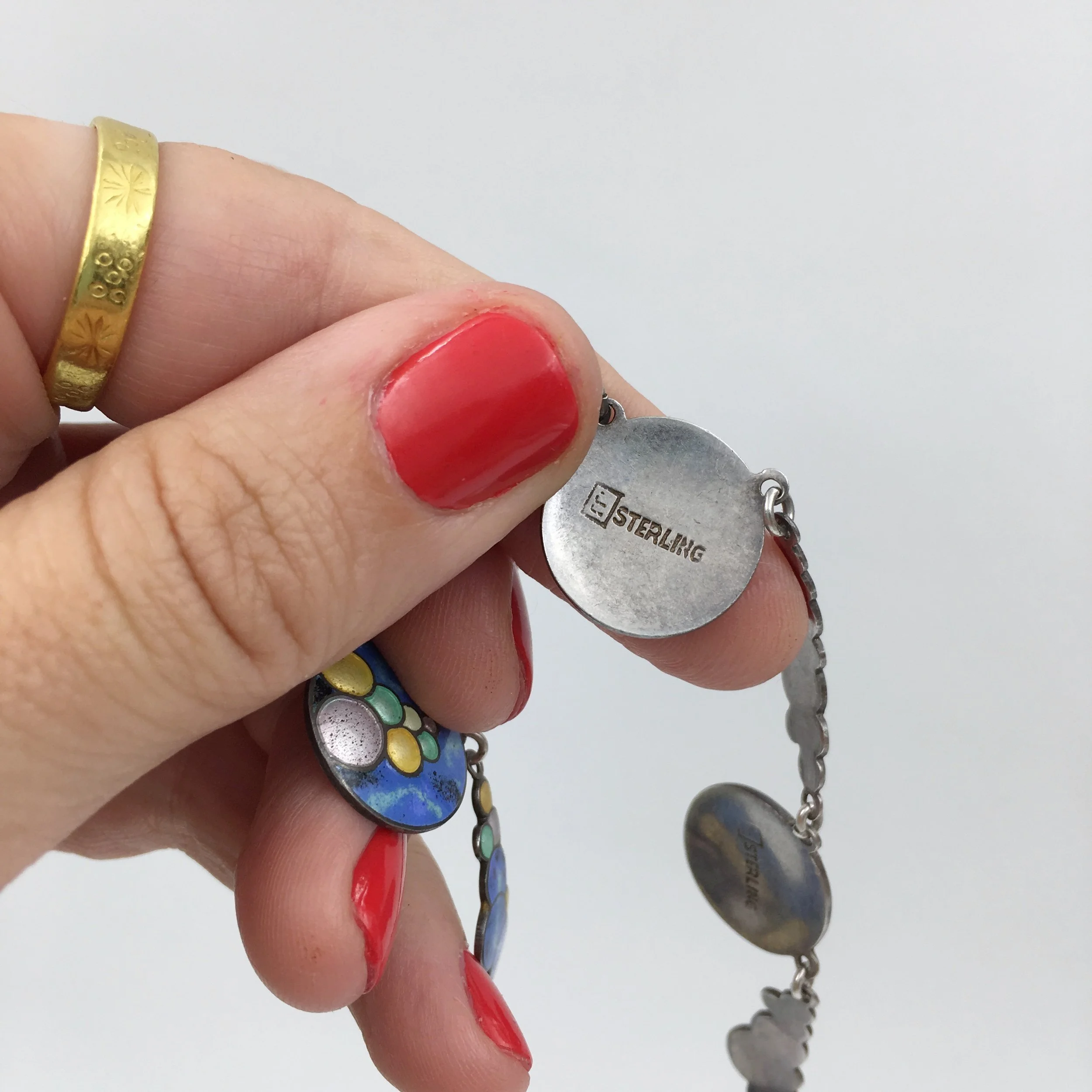 Art Deco enamel bubbles Reverie vintage jewelry NYC