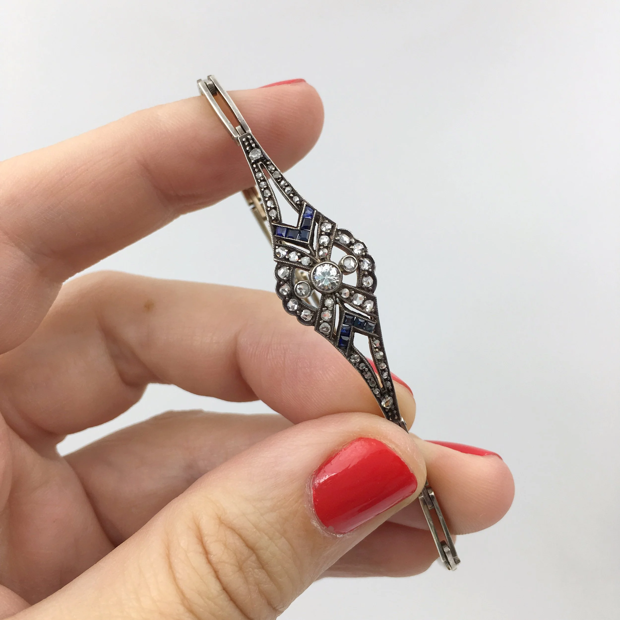 Antique French rose cut diamond bracelet Reverie antique jewelry NYC