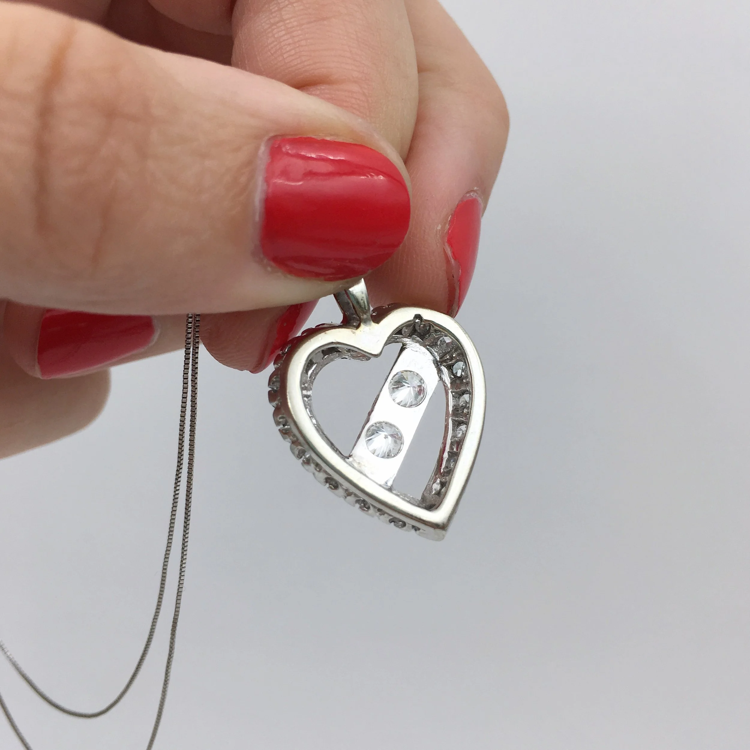 1930s sweetheart diamond heart pendant Reverie vintage jewelry NYC