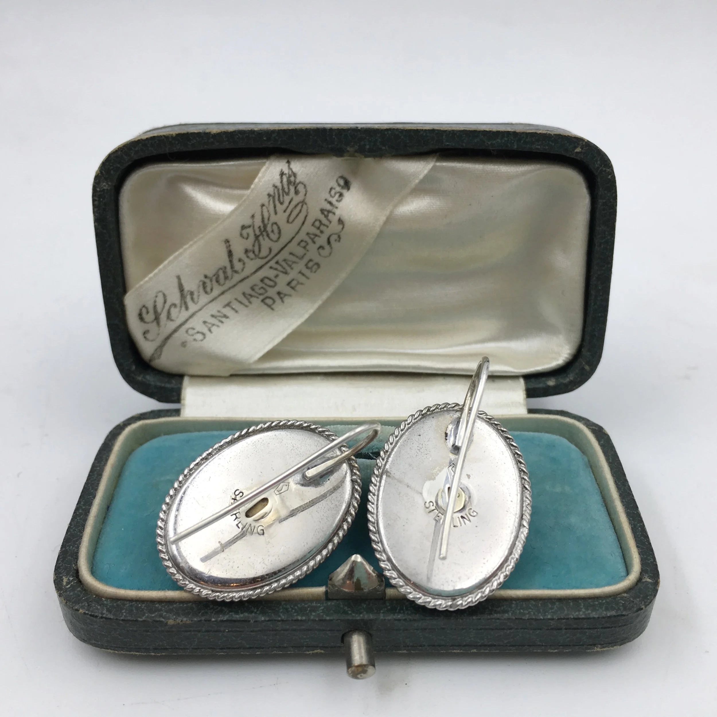 Antique Lava cameo earrings Reverie vintage jewelry NYC