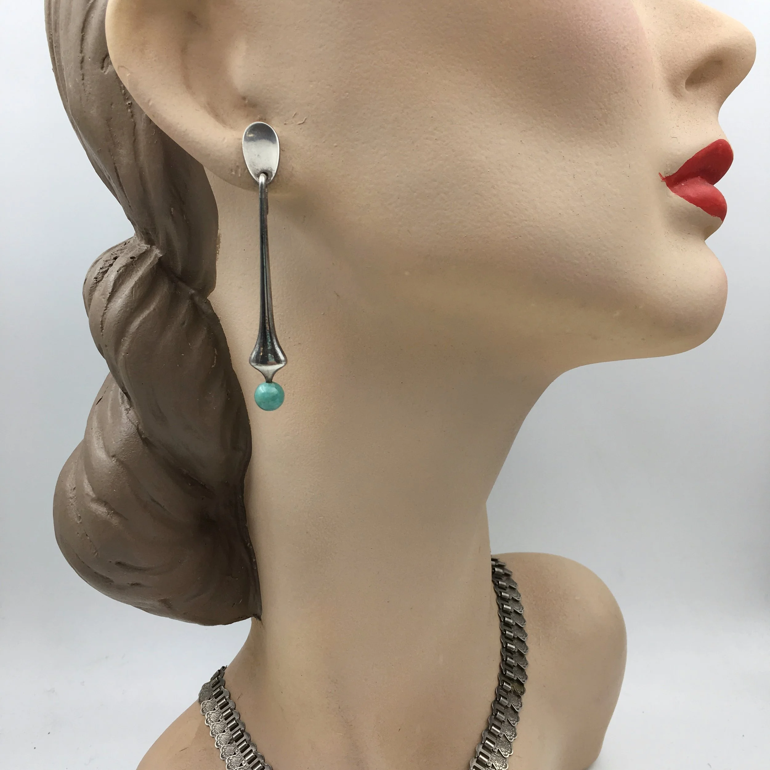 Early Hans Hansen sterling earrings Reverie vintage jewelry NYC