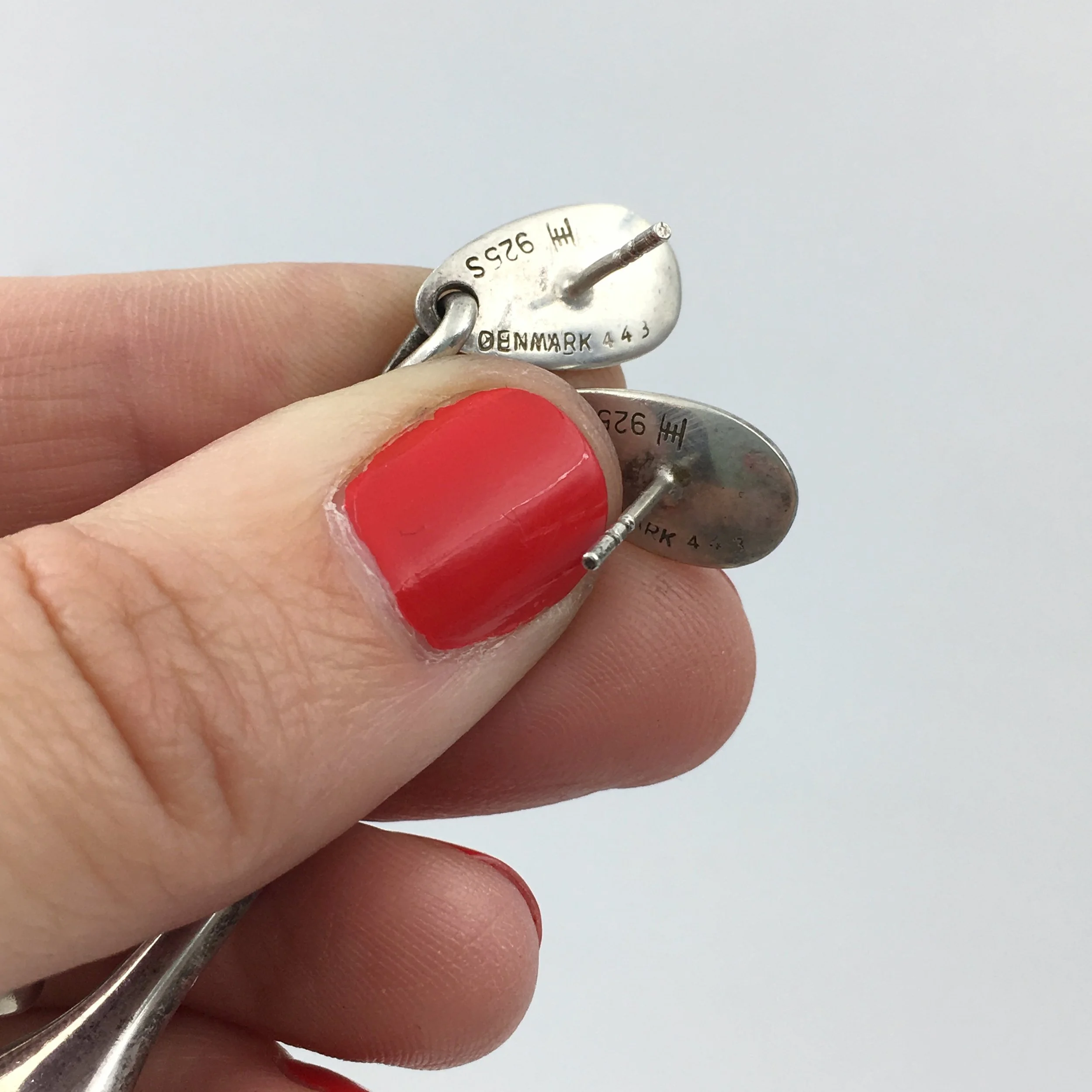 Early Hans Hansen sterling earrings Reverie vintage jewelry NYC