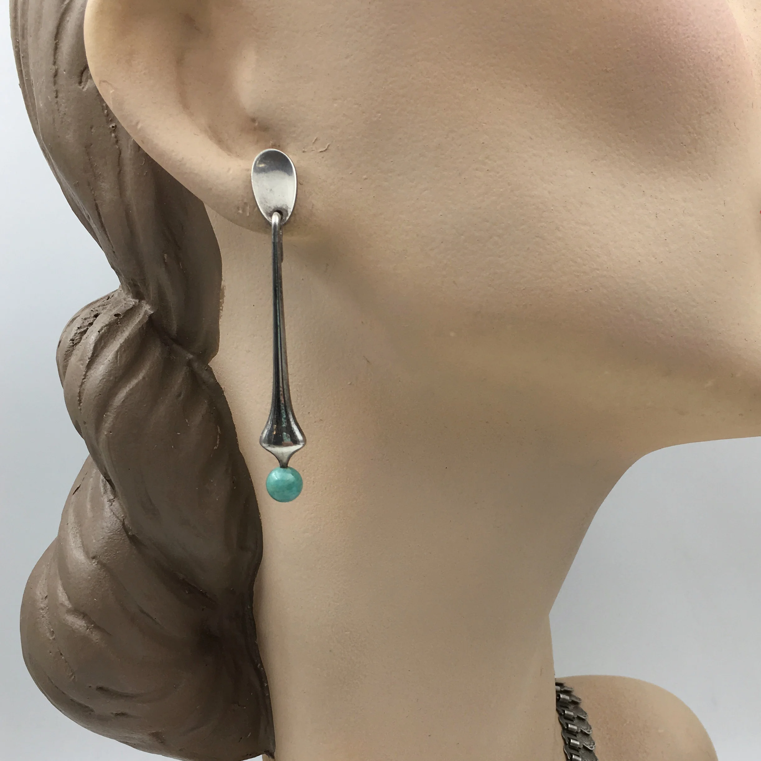 Early Hans Hansen sterling earrings Reverie vintage jewelry NYC