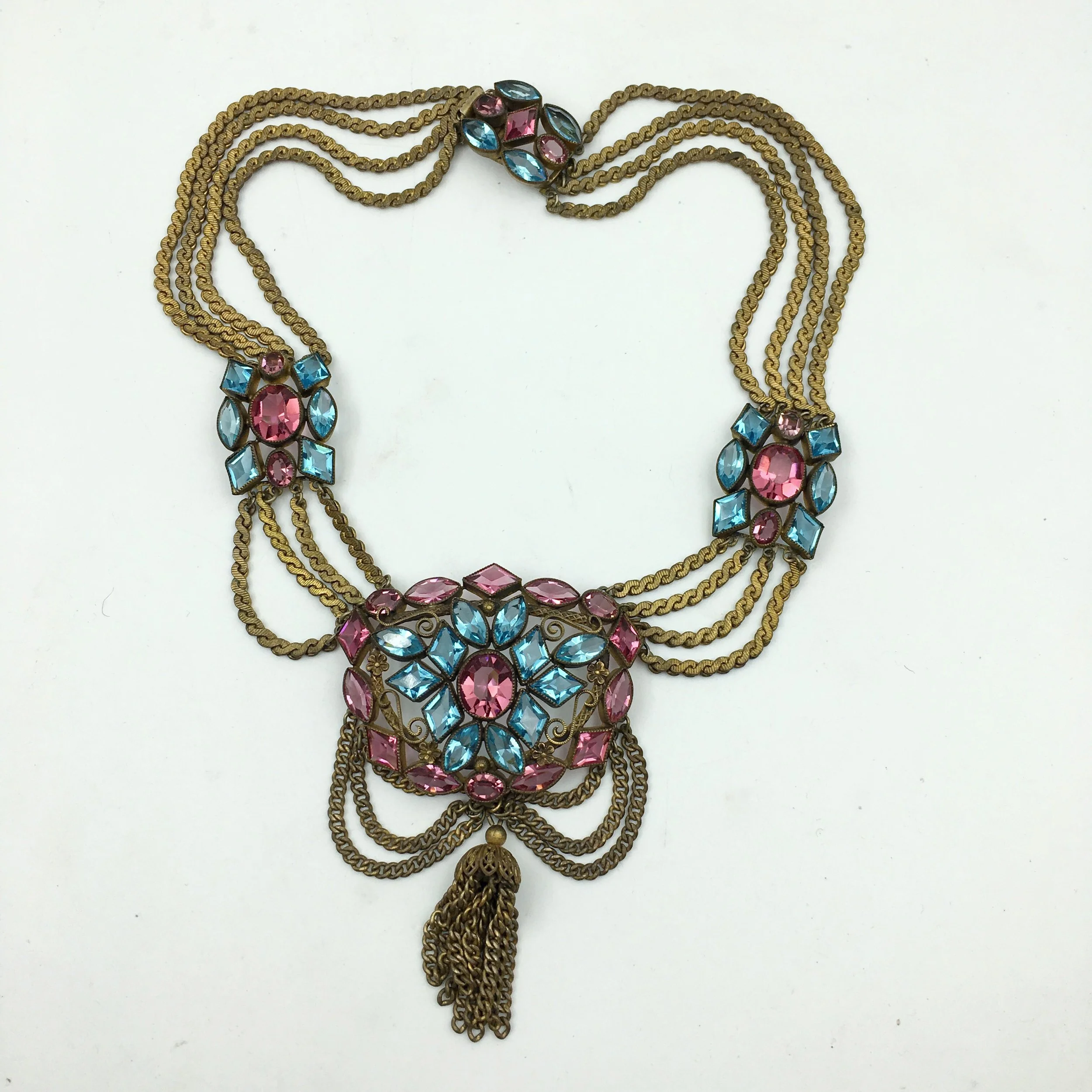 Hobe crystal necklace Reverie vintage jewelry NYC