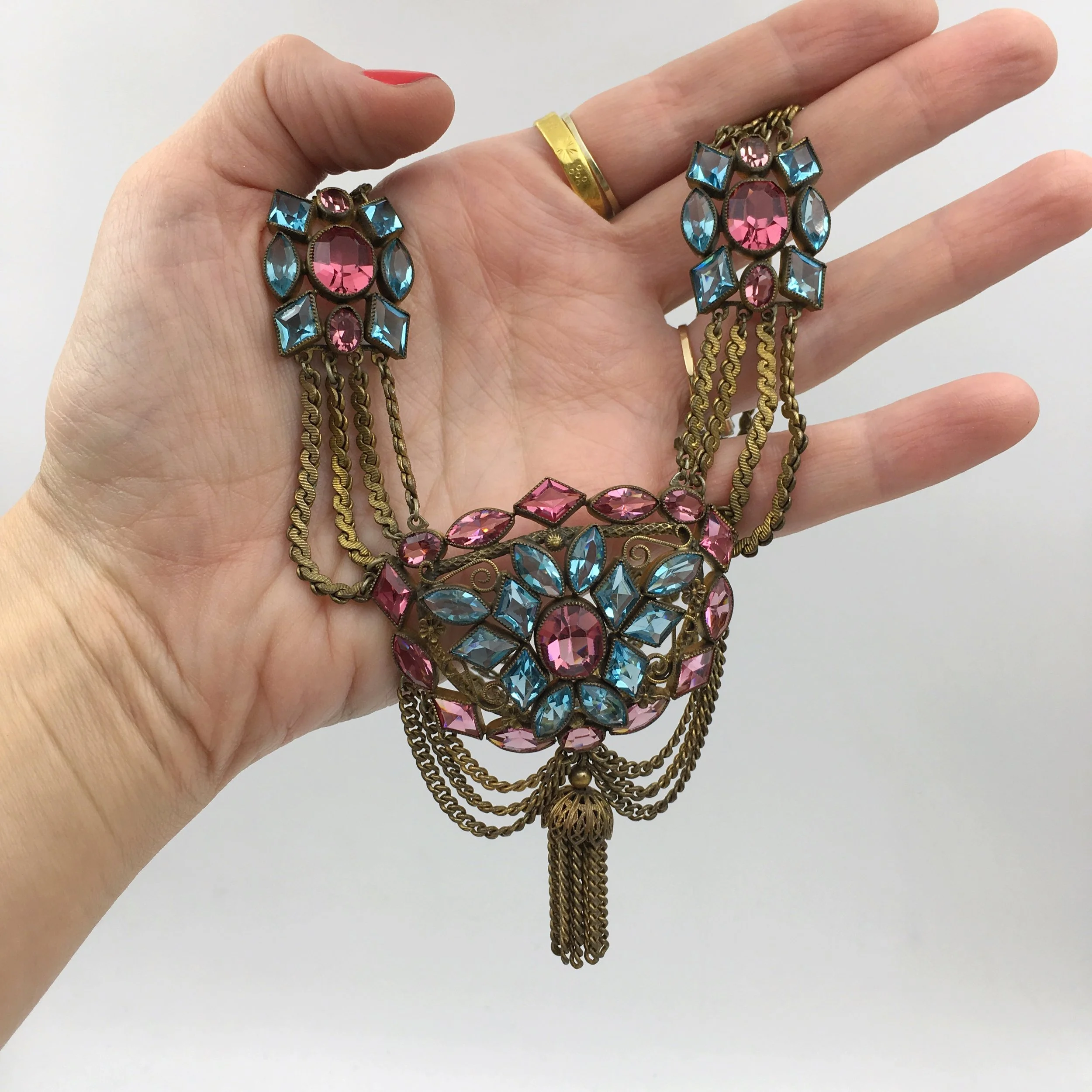 Hobe crystal necklace Reverie vintage jewelry NYC
