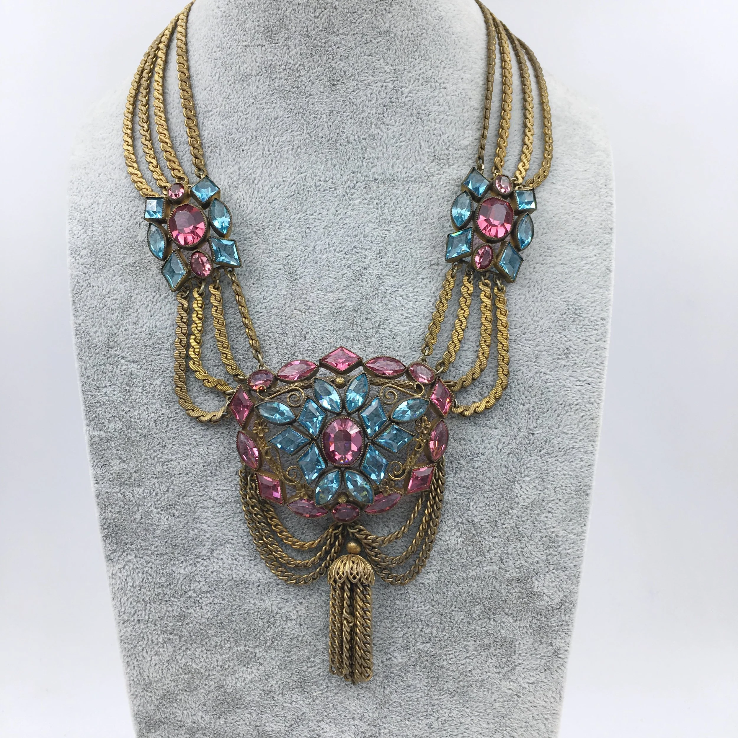 Hobe crystal necklace Reverie vintage jewelry NYC