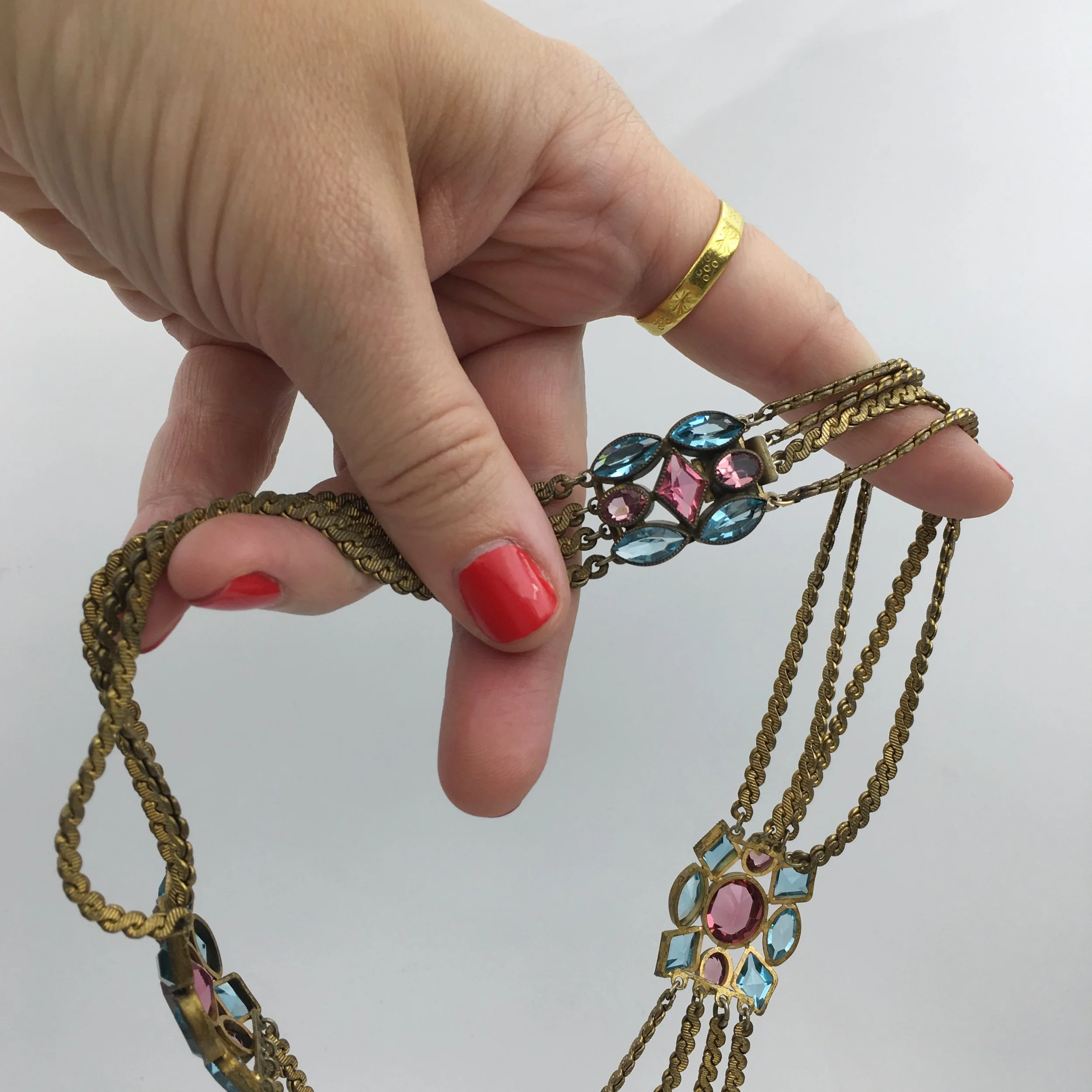 Hobe crystal necklace Reverie vintage jewelry NYC