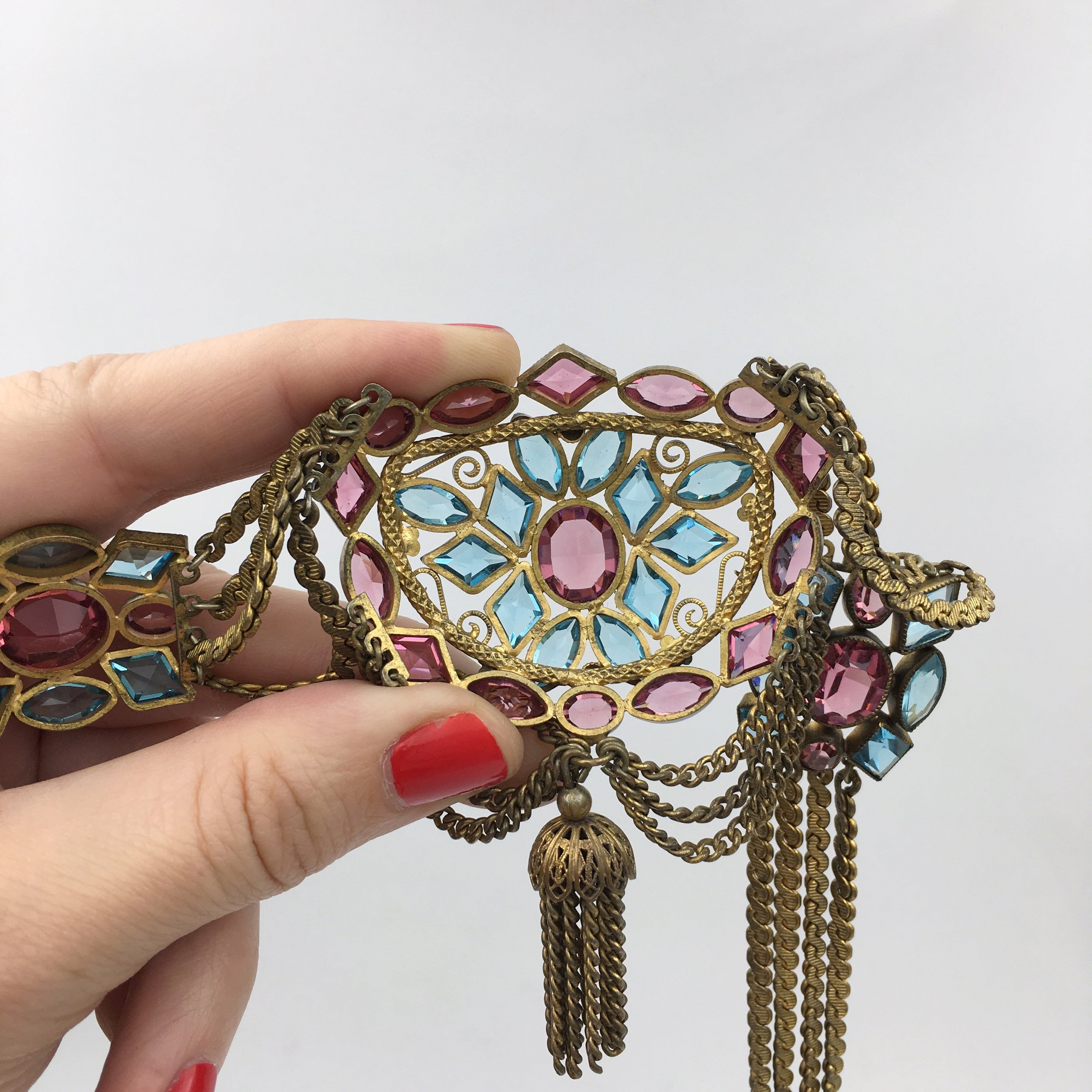 Hobe crystal necklace Reverie vintage jewelry NYC