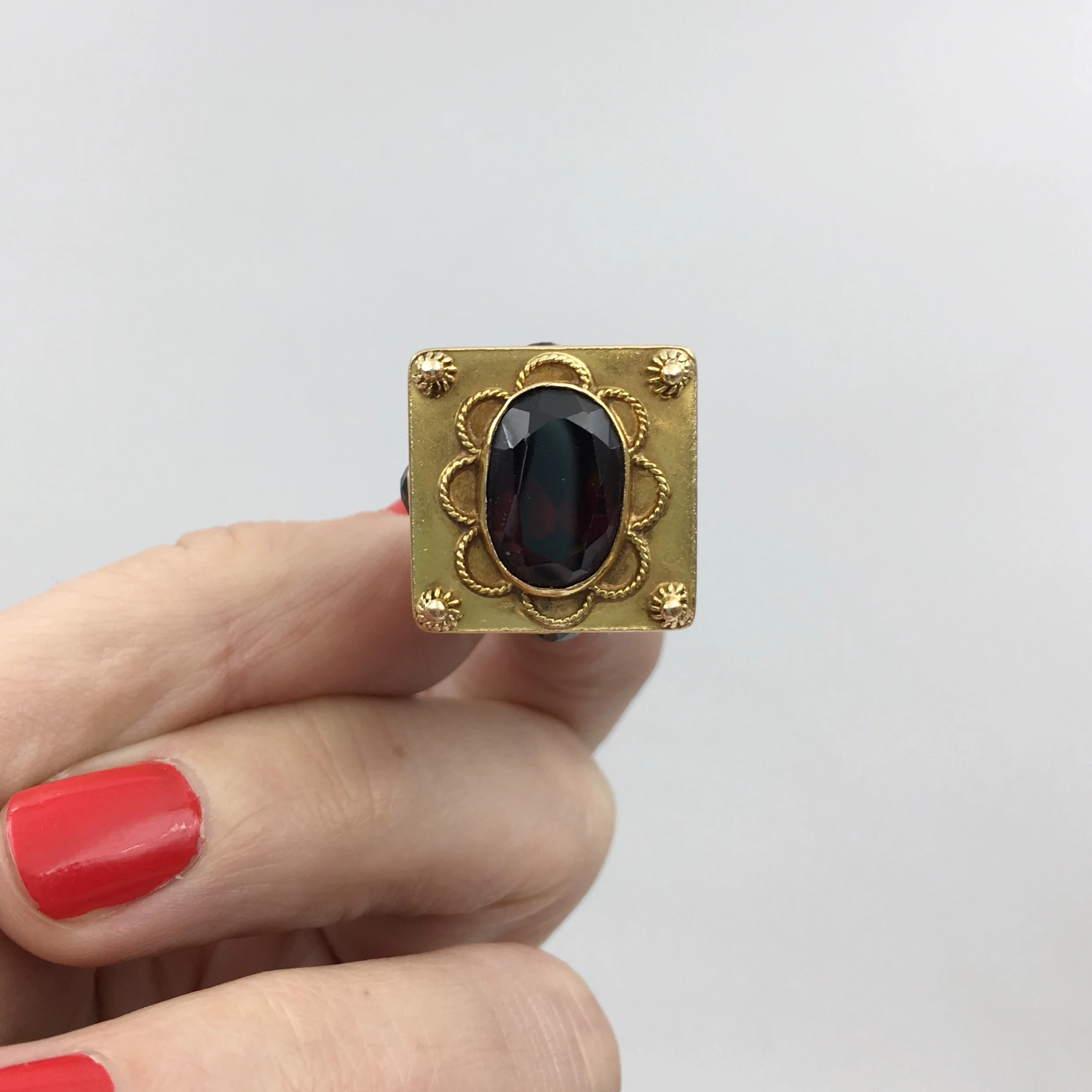 Etruscan revival 18k charm Reverie vintage jewelry NYC