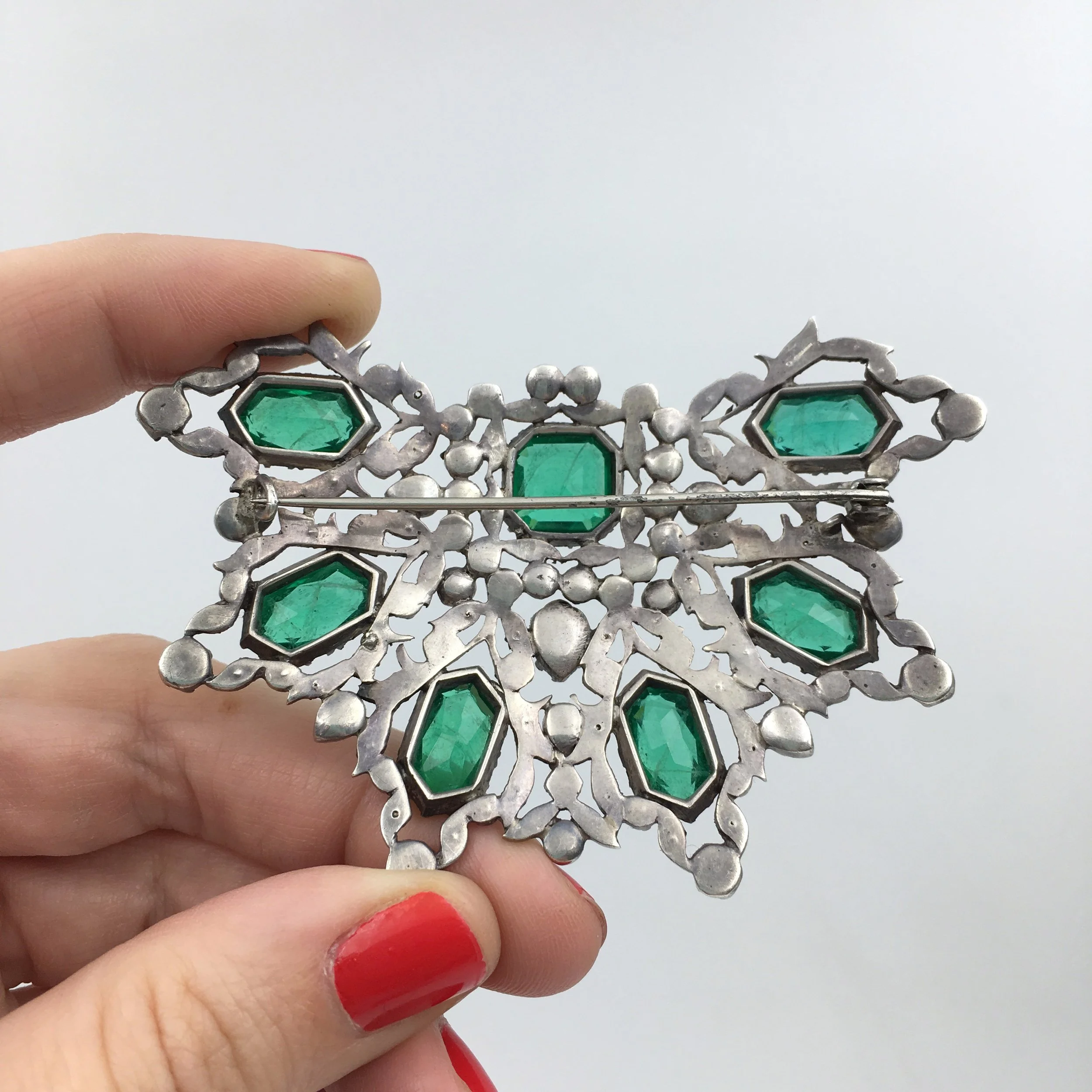 Antique paste brooch Reverie vintage jewelry NYC