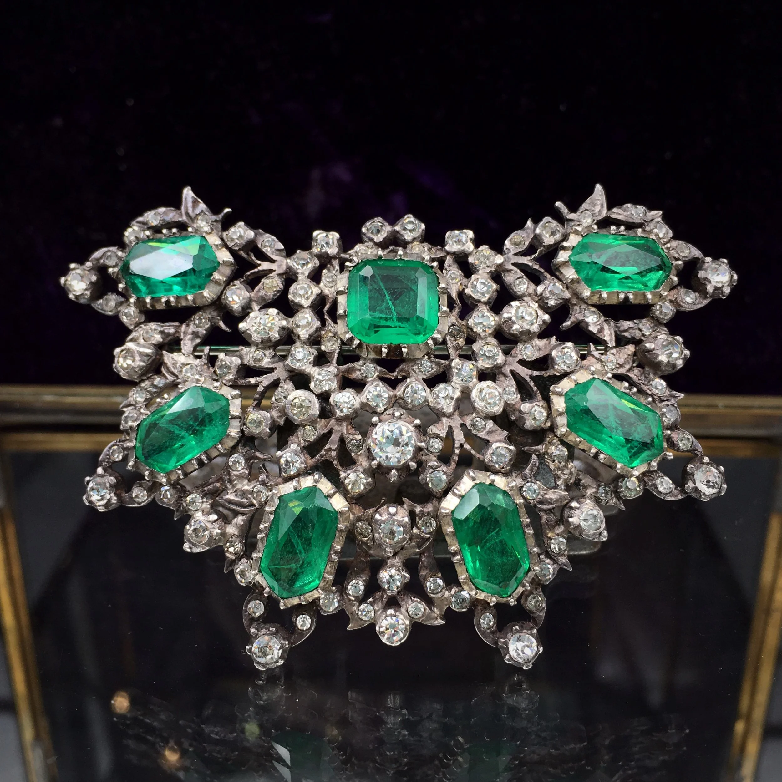 Antique paste brooch Reverie vintage jewelry NYC