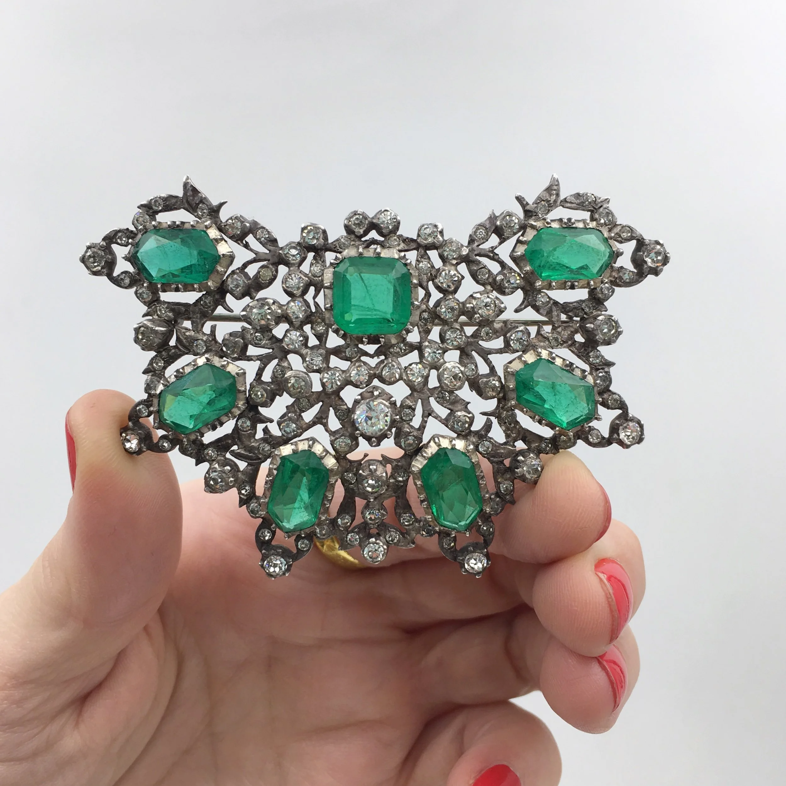 Antique paste brooch Reverie vintage jewelry NYC