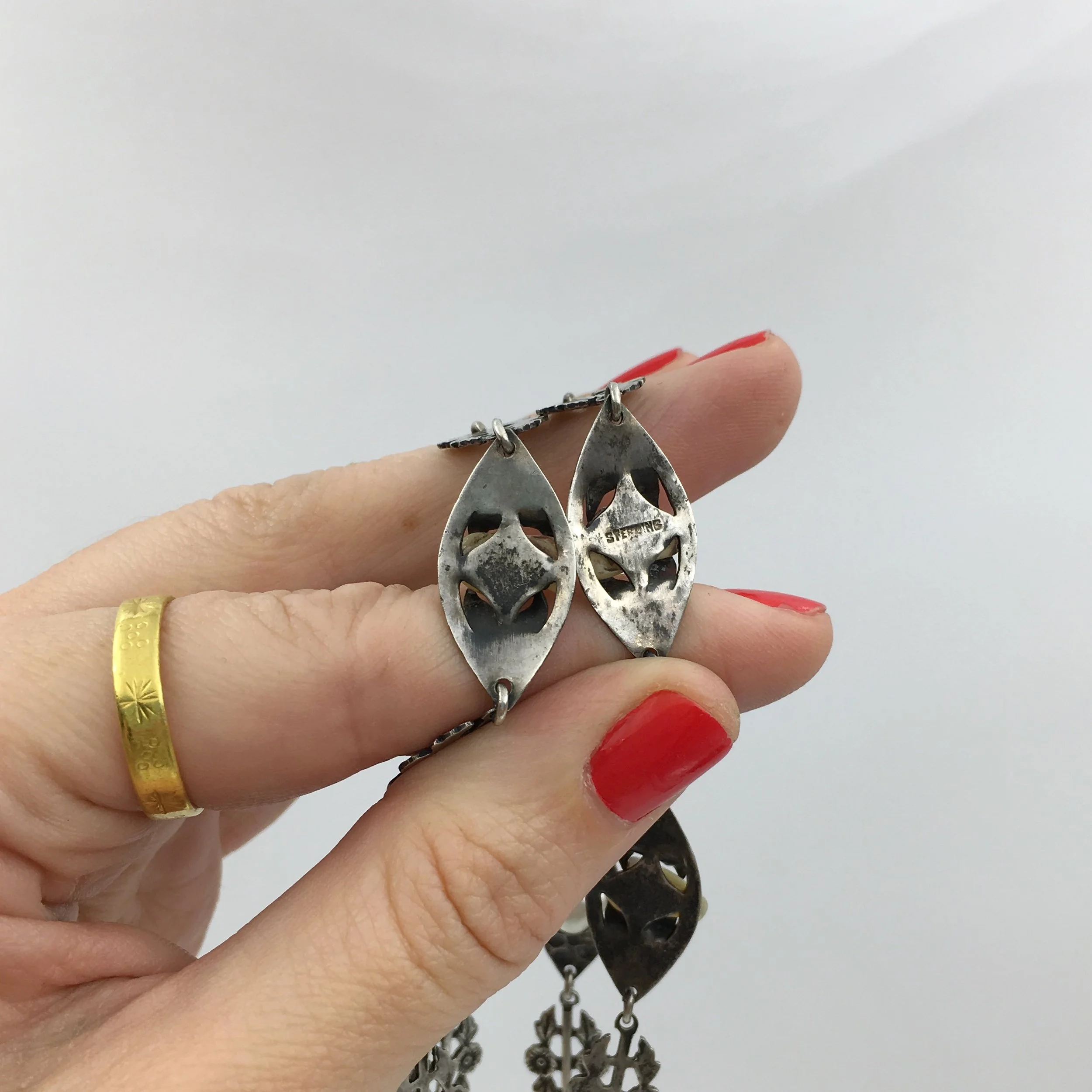 Arts and Crafts sterling necklace Reverie antique jewelry NYC